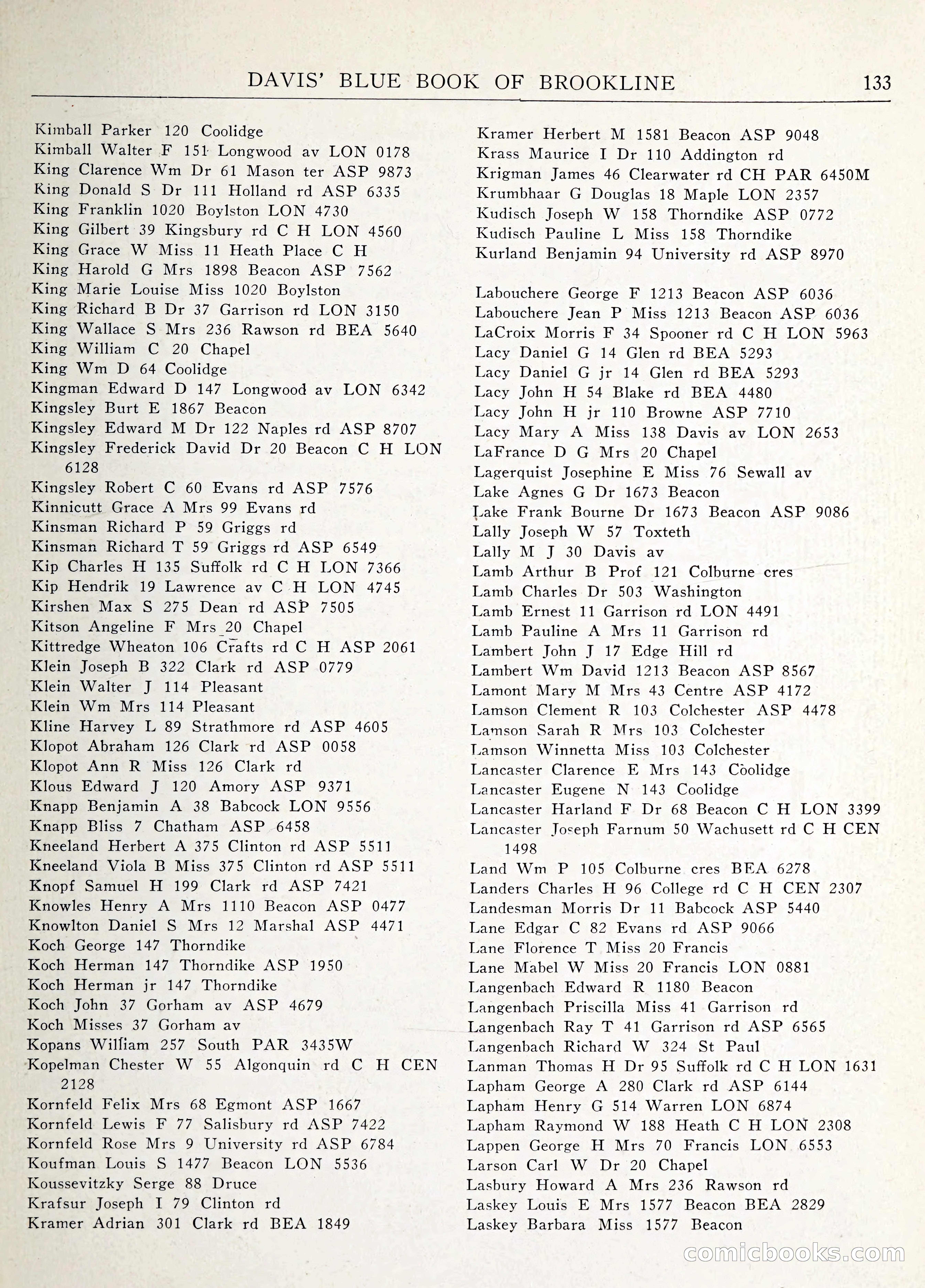 Davis' Blue Book of Brookline: Wellesley and Weston — page 140 of 246