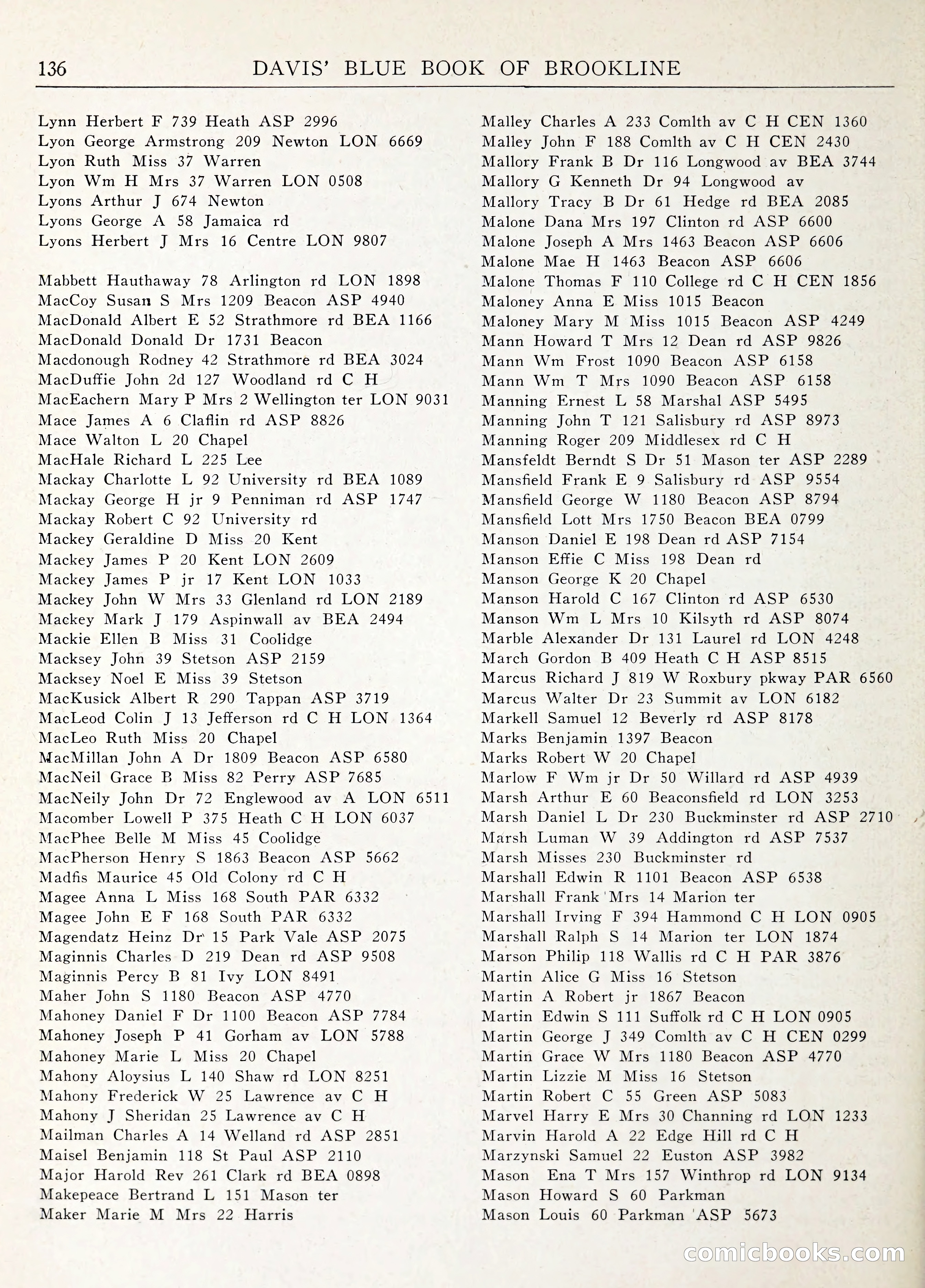 Davis' Blue Book of Brookline: Wellesley and Weston — page 143 of 246