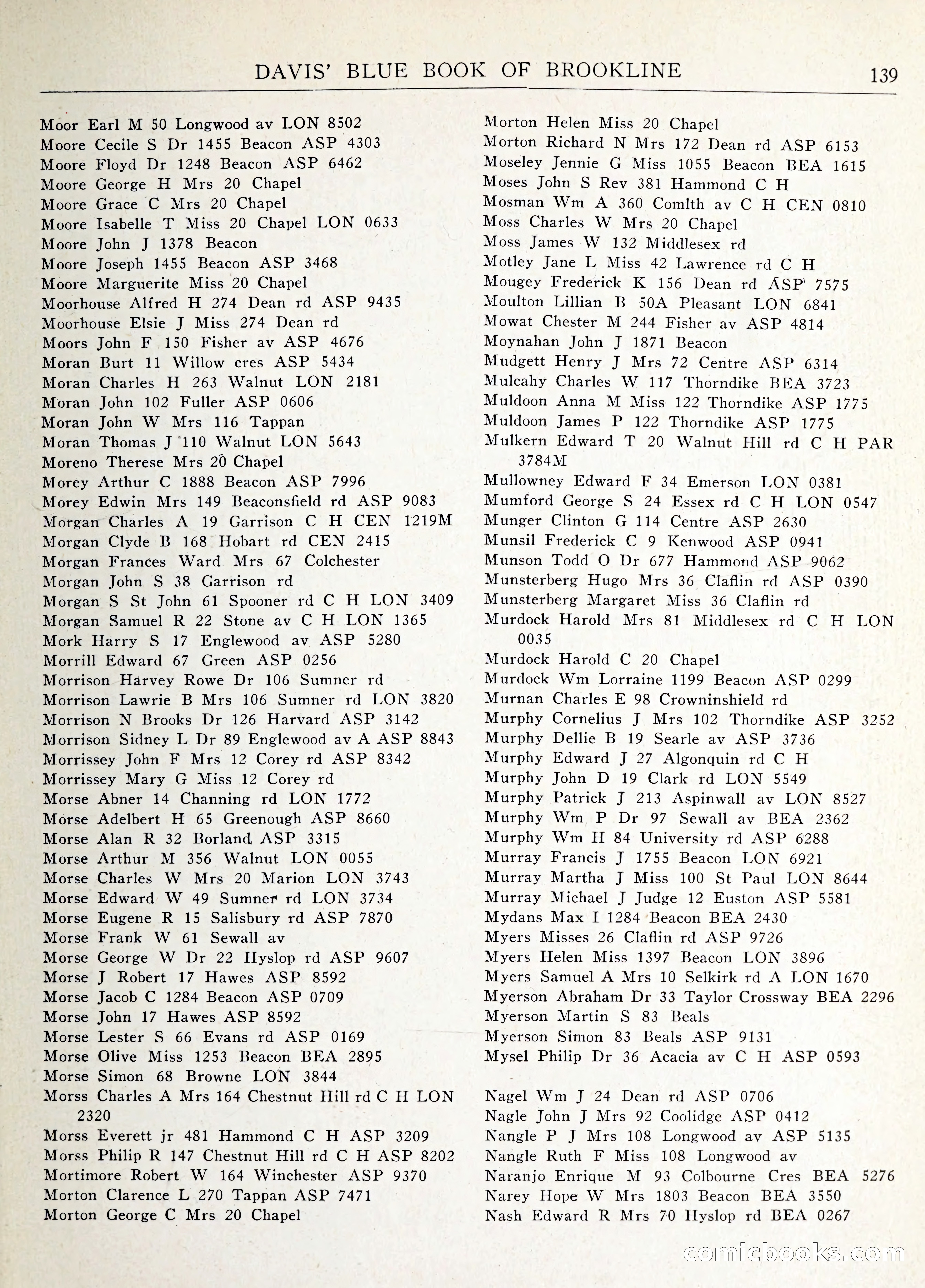 Davis' Blue Book of Brookline: Wellesley and Weston — page 146 of 246