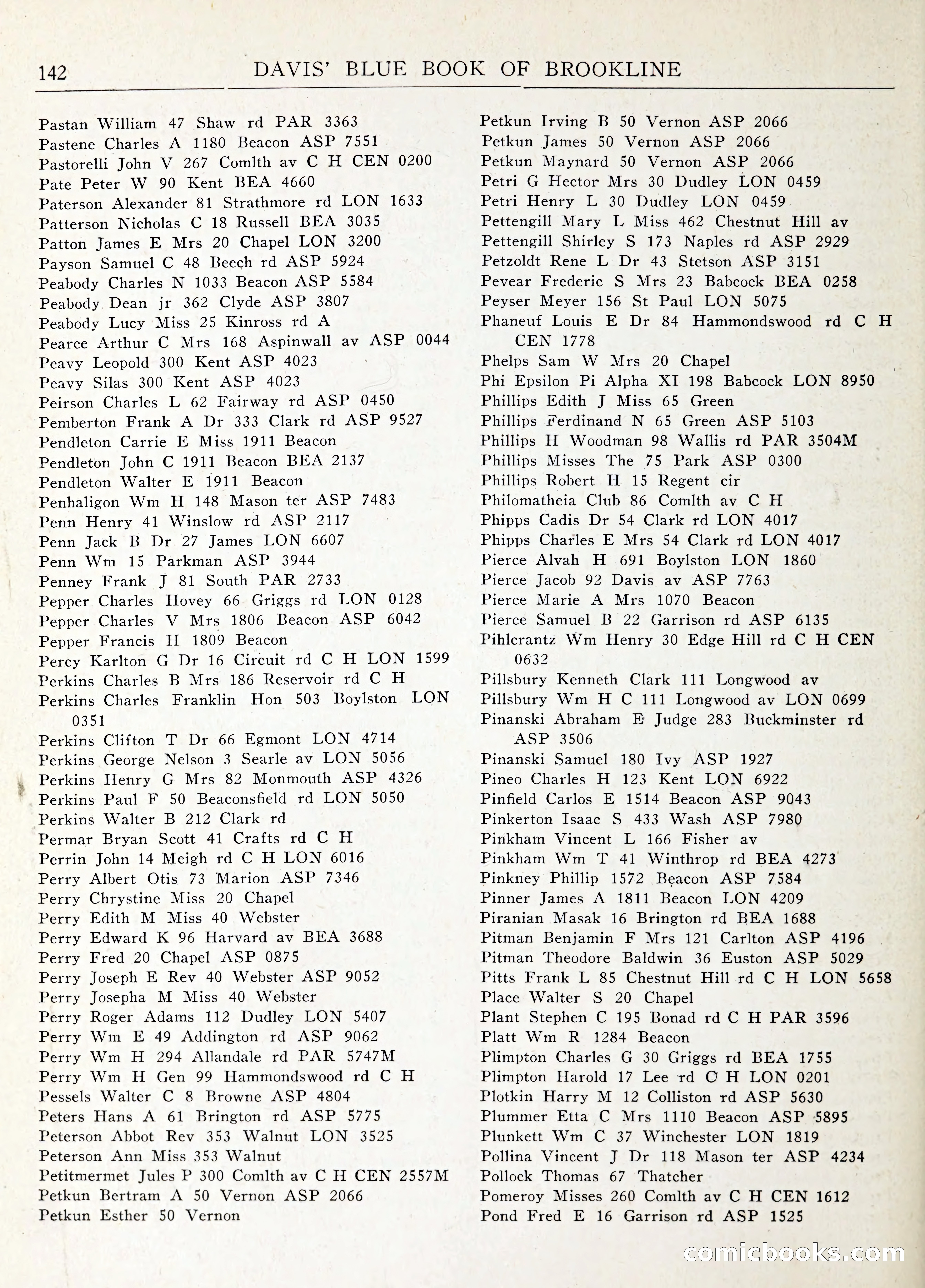 Davis' Blue Book of Brookline: Wellesley and Weston — page 149 of 246