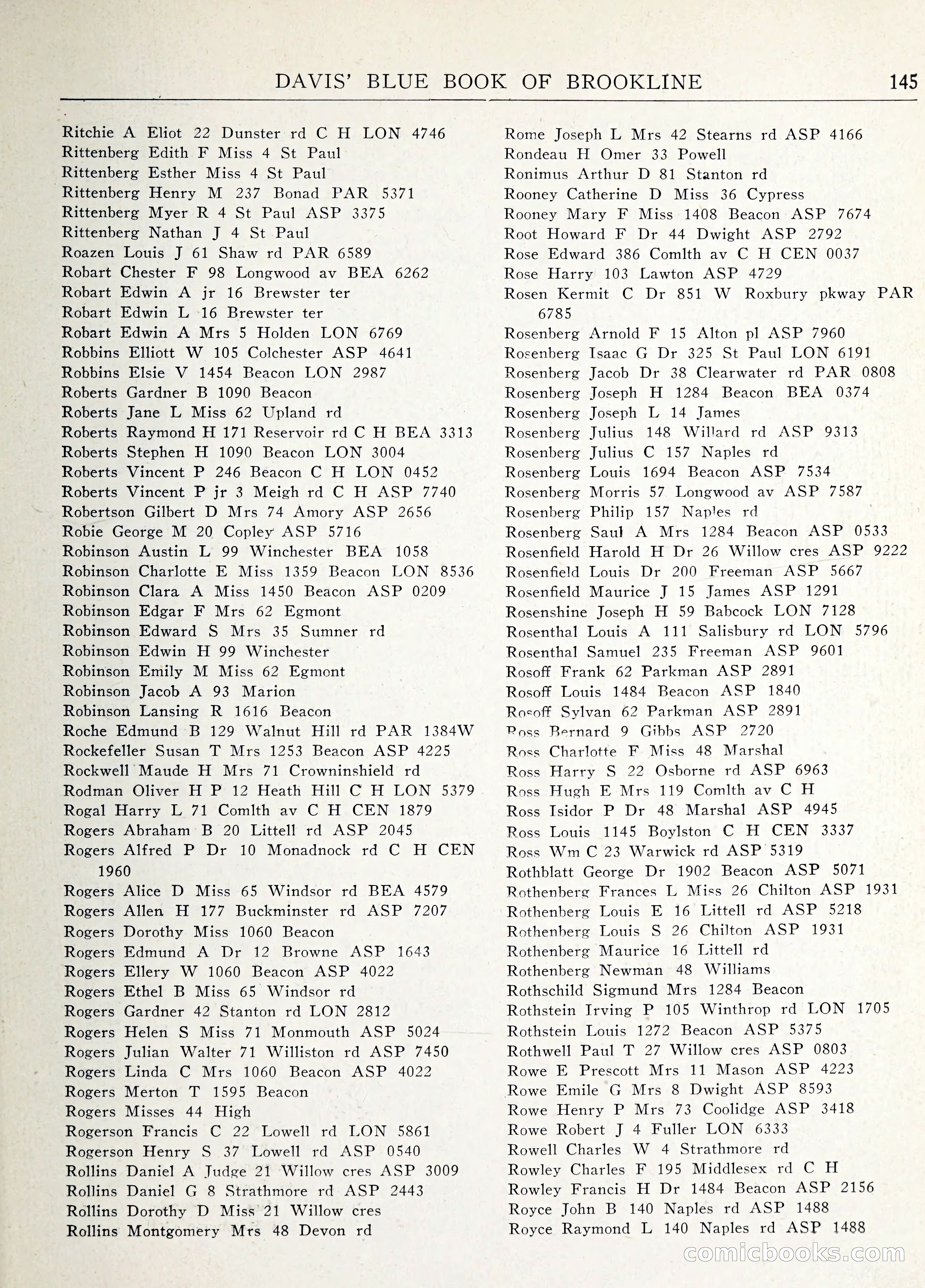 Davis' Blue Book of Brookline: Wellesley and Weston — page 152 of 246