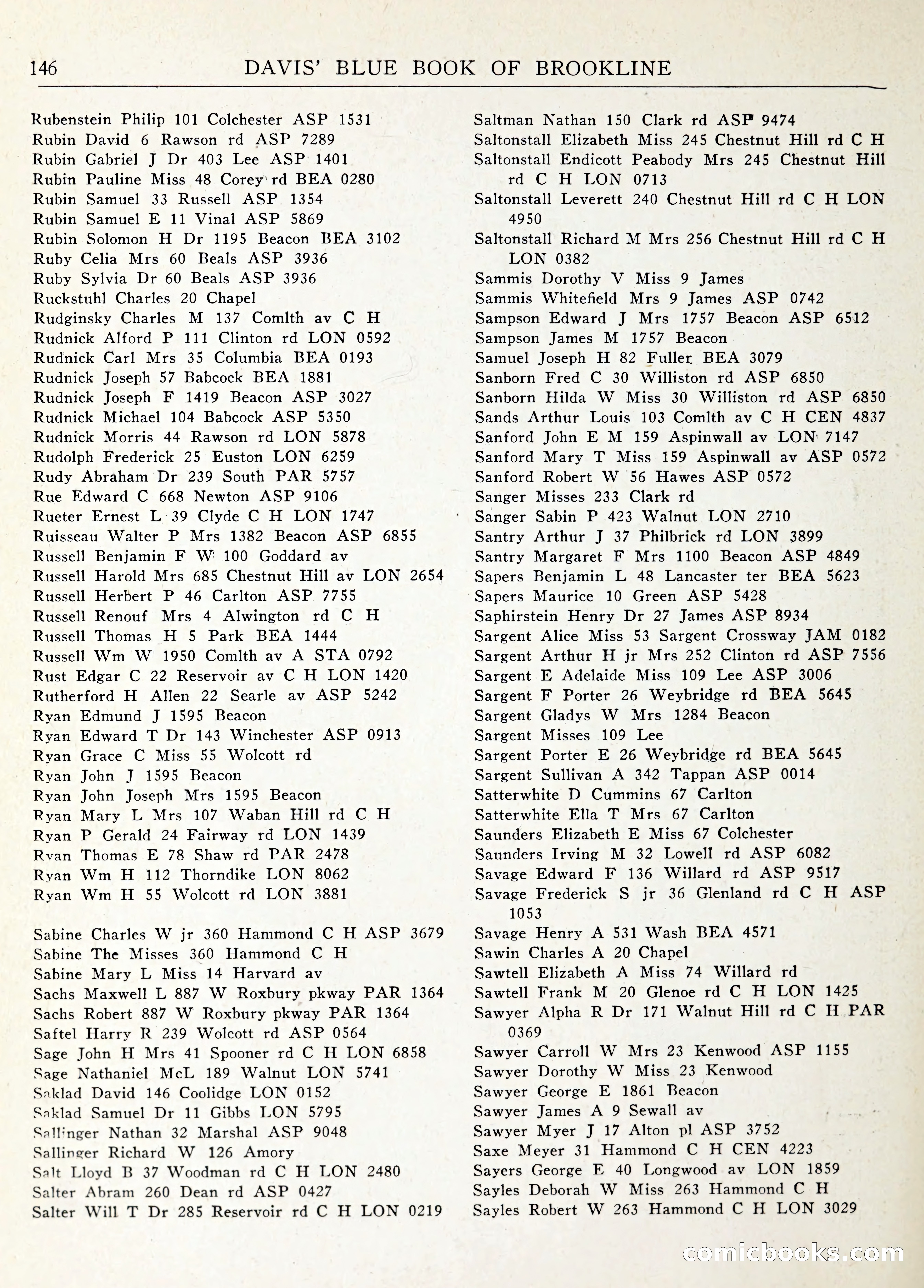 Davis' Blue Book of Brookline: Wellesley and Weston — page 153 of 246