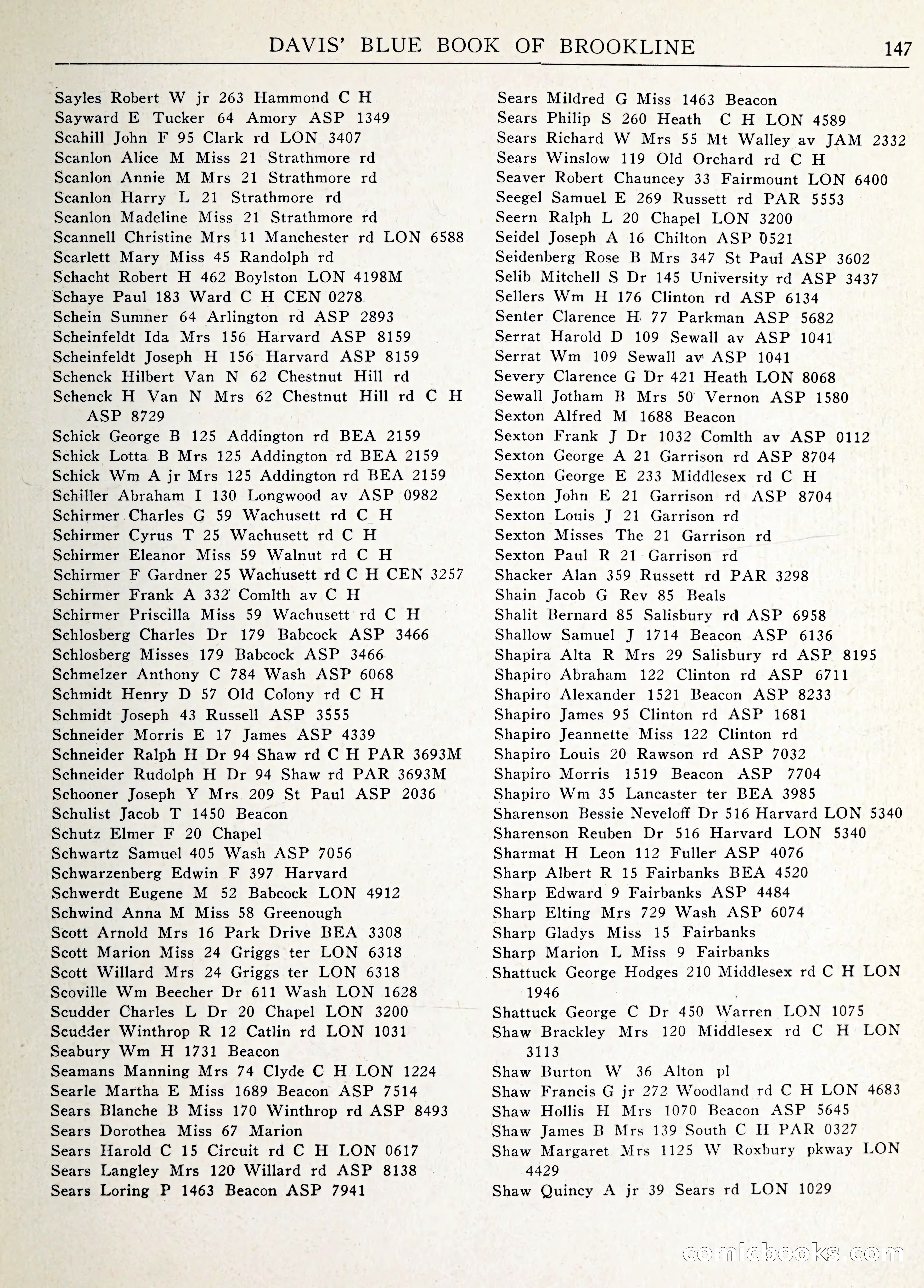 Davis' Blue Book of Brookline: Wellesley and Weston — page 154 of 246
