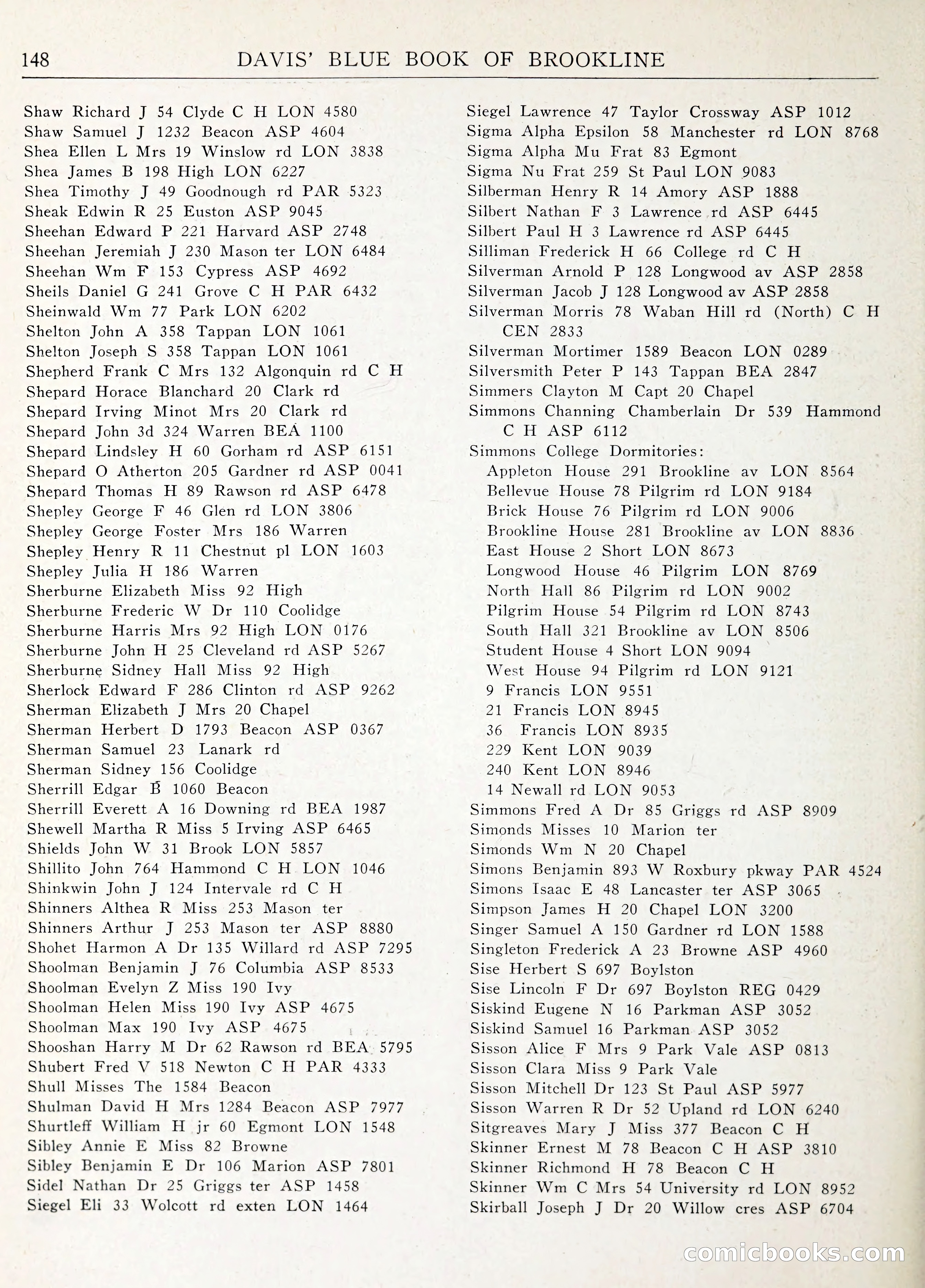 Davis' Blue Book of Brookline: Wellesley and Weston — page 155 of 246