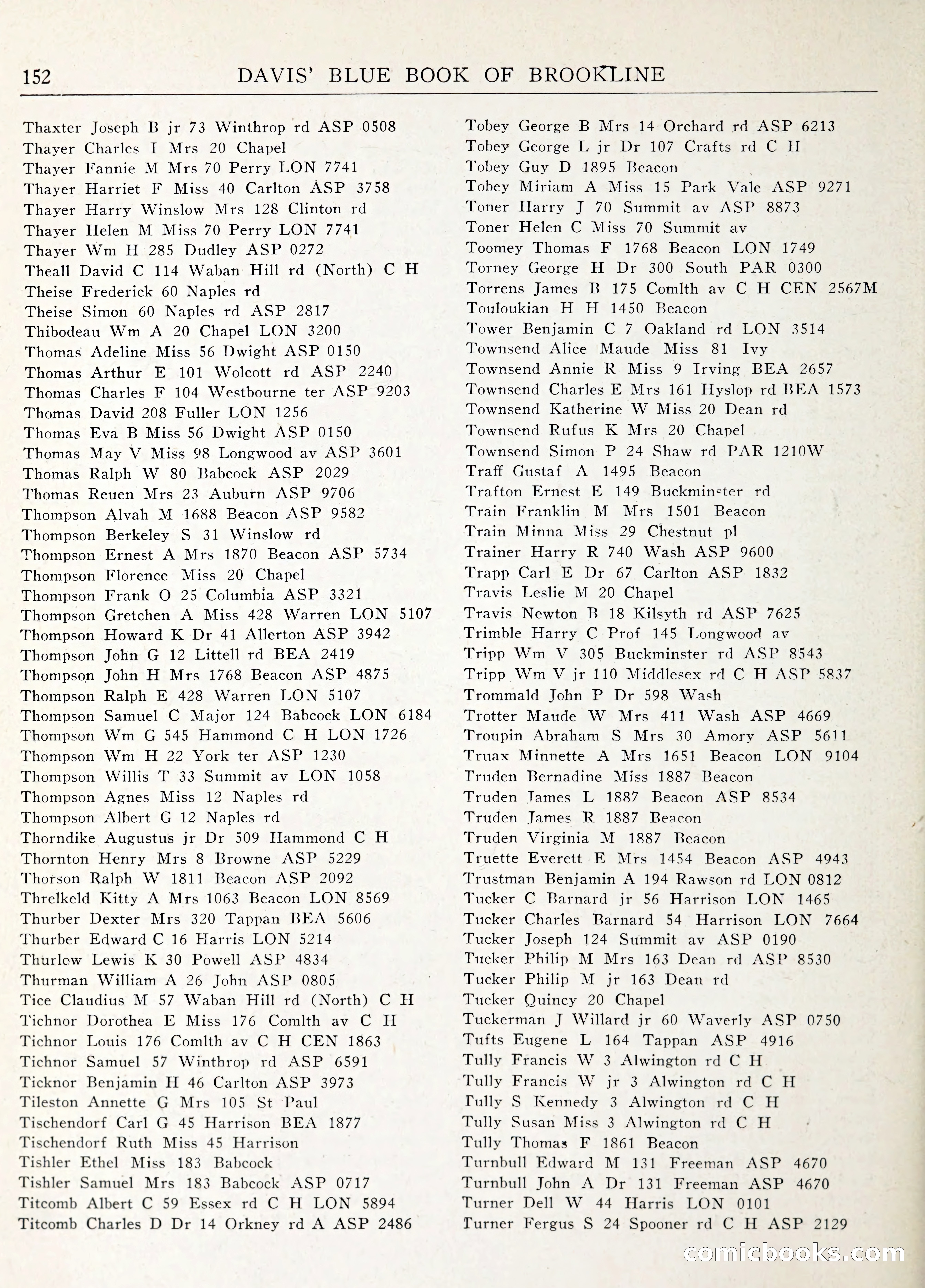 Davis' Blue Book of Brookline: Wellesley and Weston — page 159 of 246