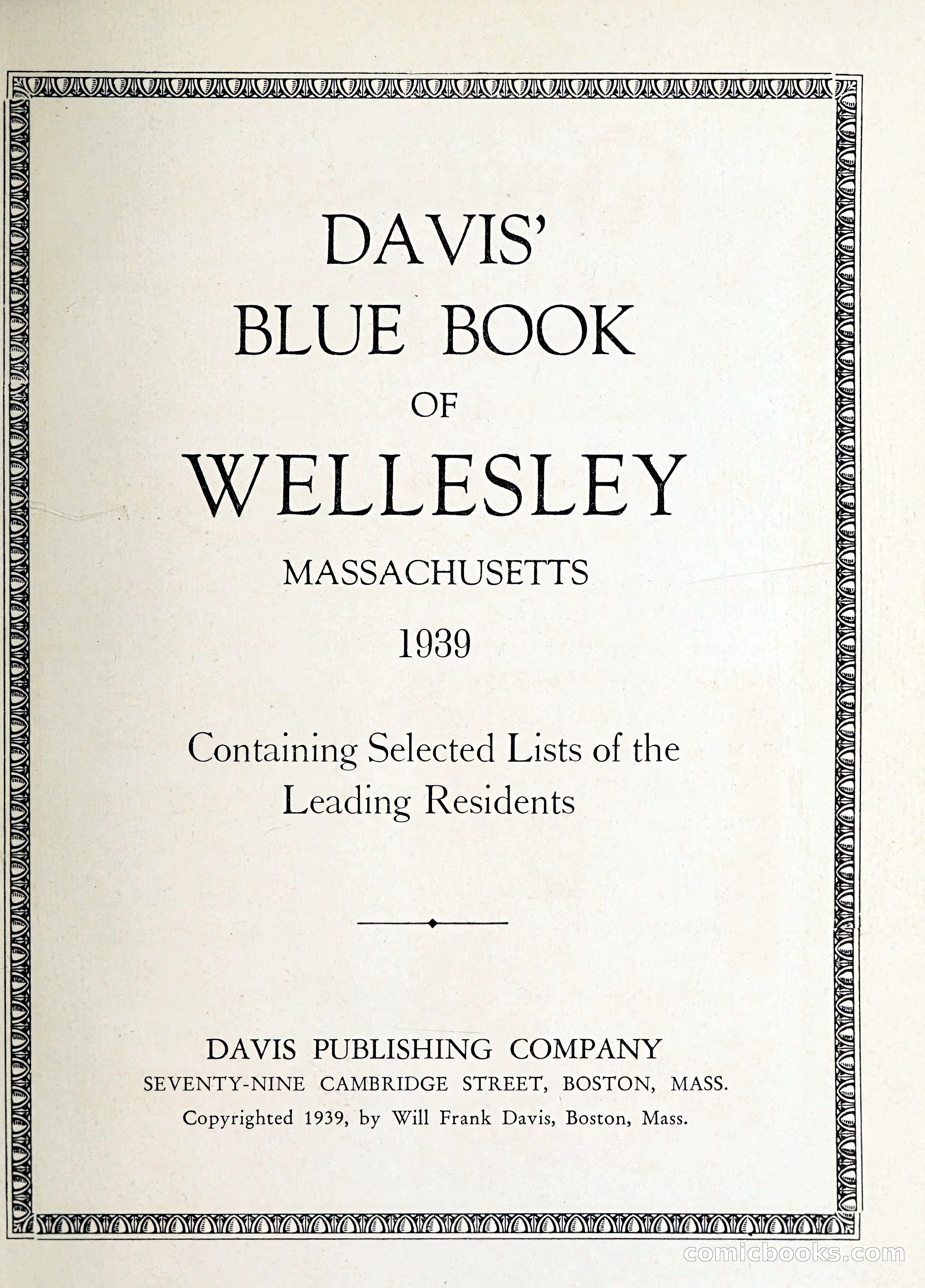 Davis' Blue Book of Brookline: Wellesley and Weston — page 166 of 246