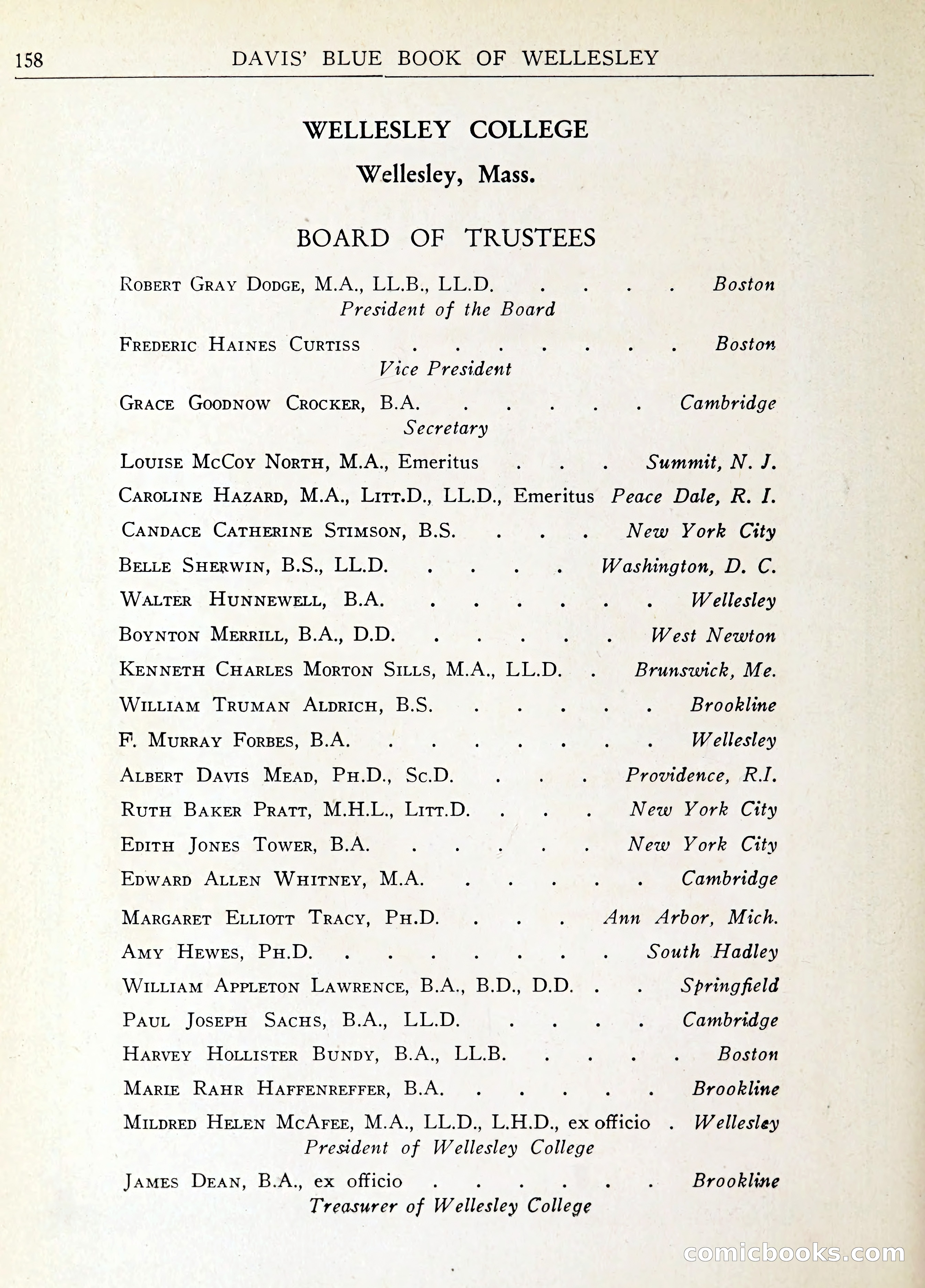 Davis' Blue Book of Brookline: Wellesley and Weston — page 167 of 246