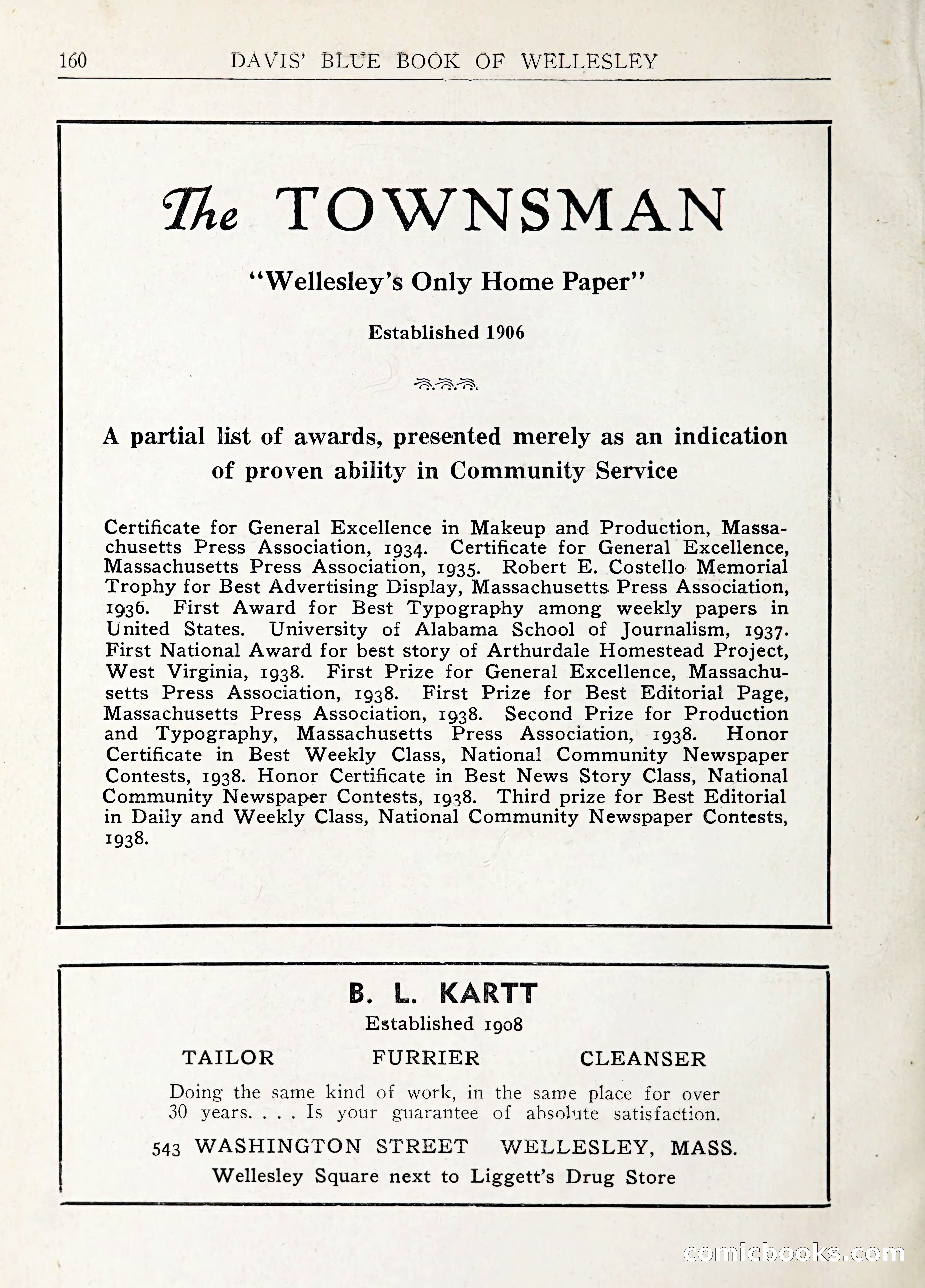 Davis' Blue Book of Brookline: Wellesley and Weston — page 171 of 246