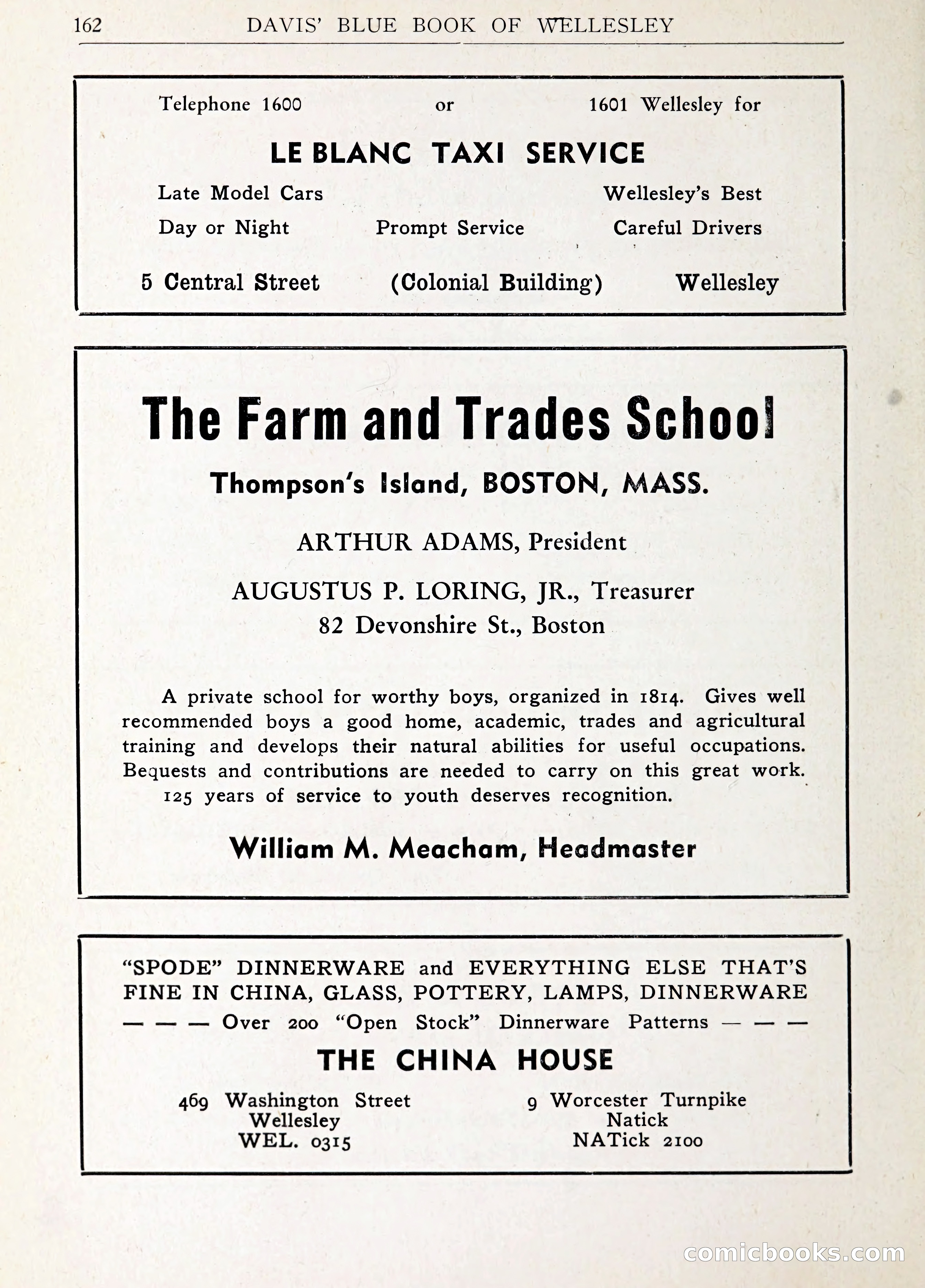 Davis' Blue Book of Brookline: Wellesley and Weston — page 173 of 246