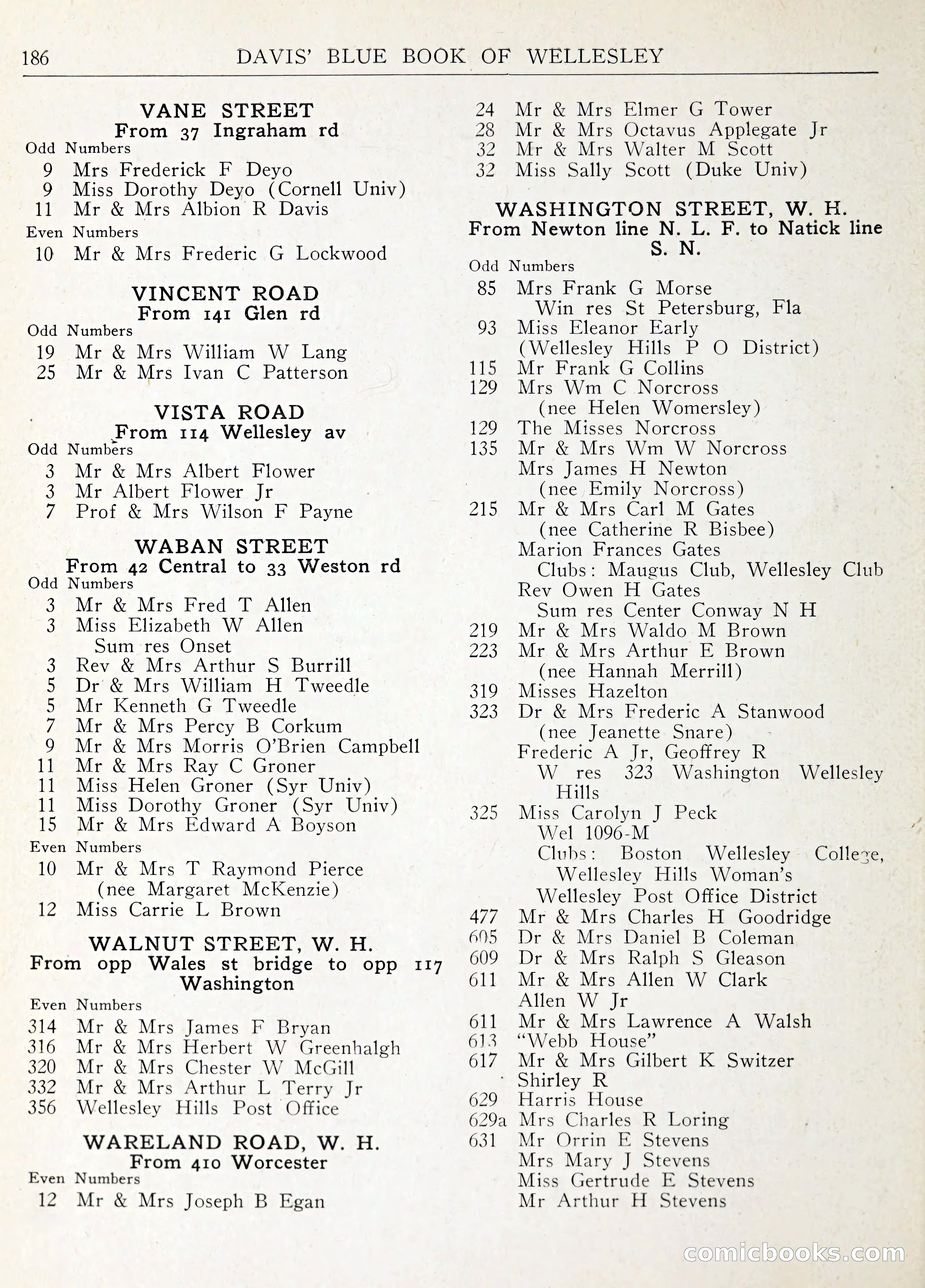 Davis' Blue Book of Brookline: Wellesley and Weston — page 197 of 246