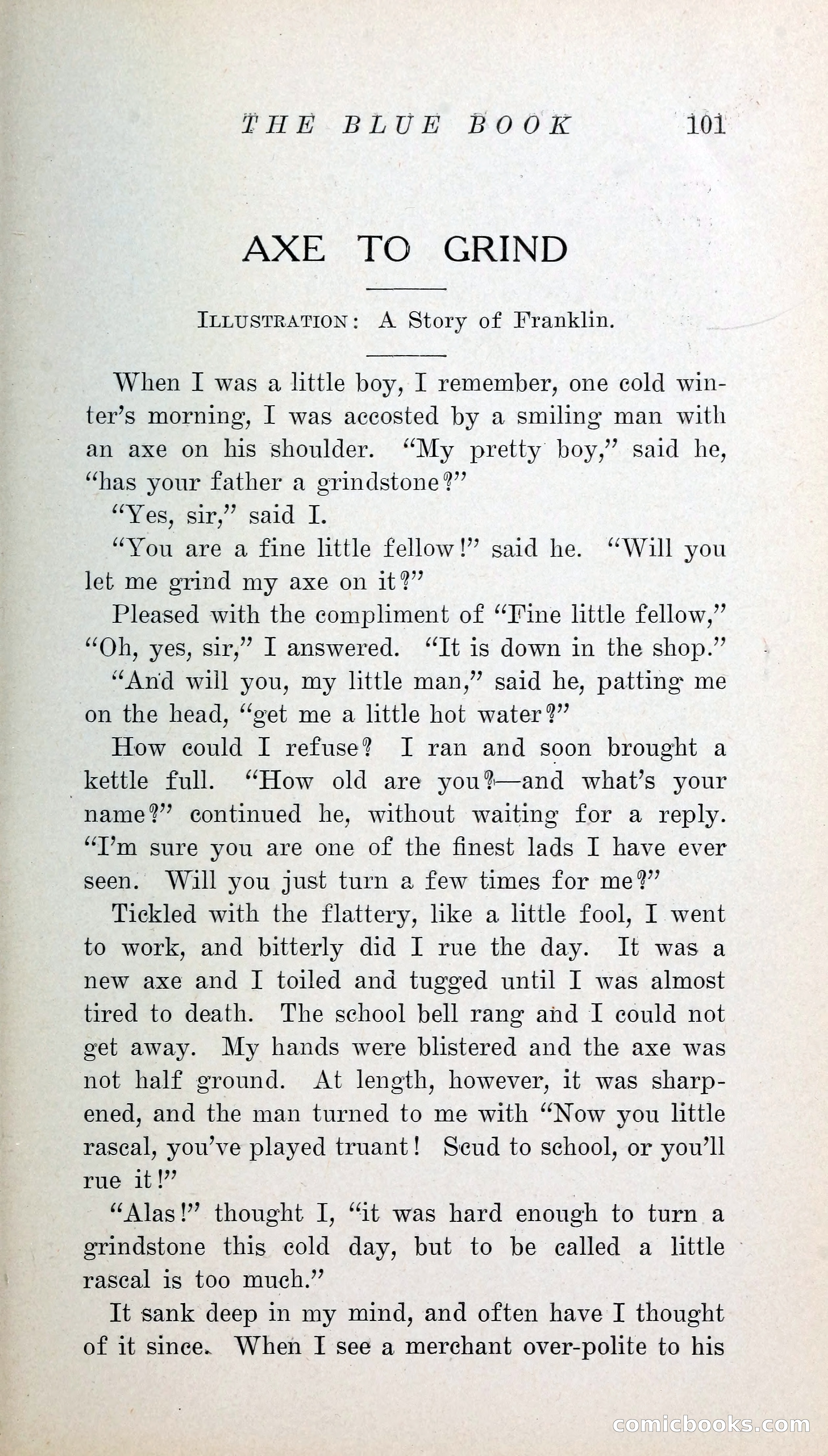 The Blue Book of Stories by M. L. Brittain — page 106 of 161