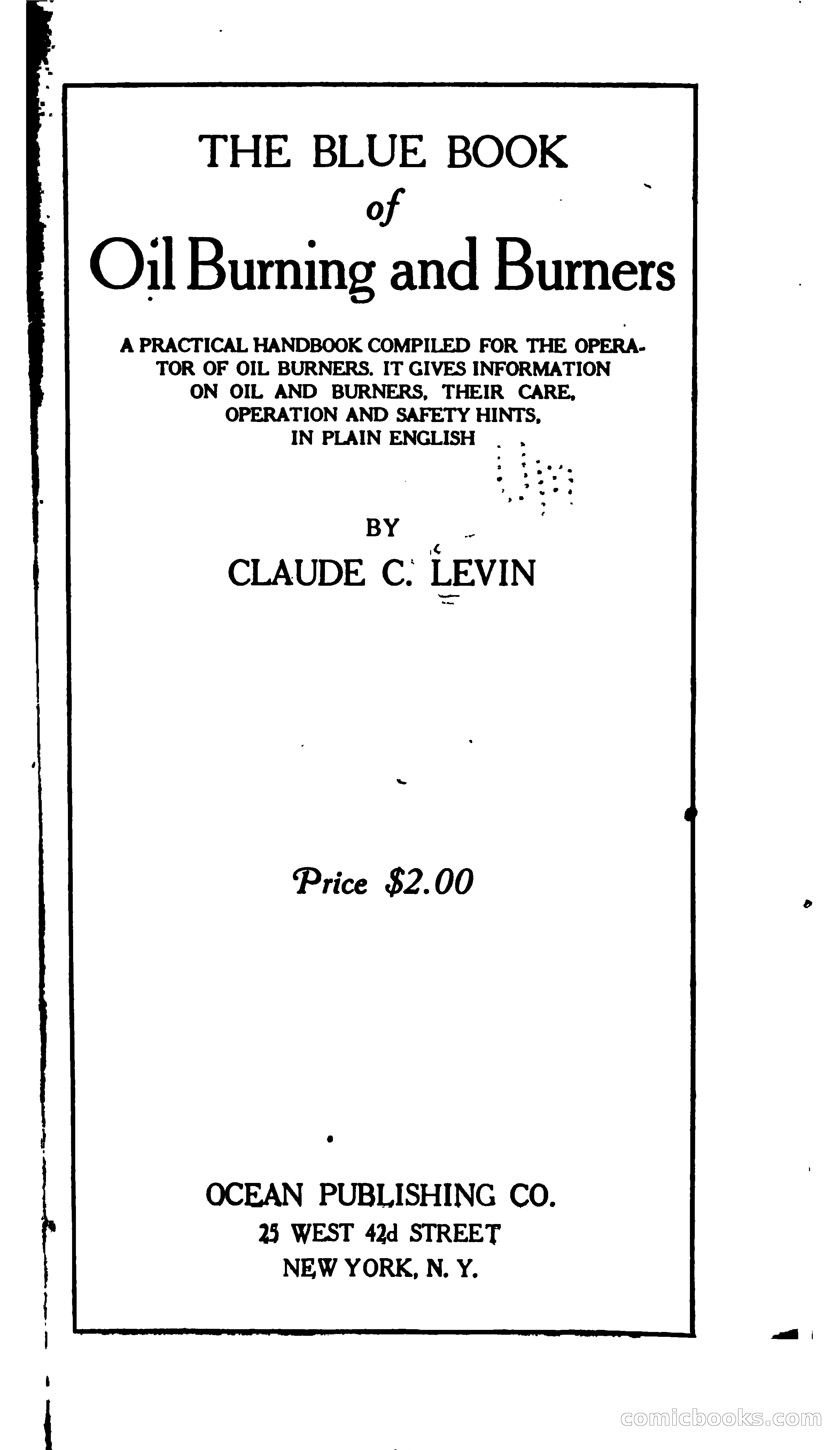 The Blue Book of Oil Burning and Burners