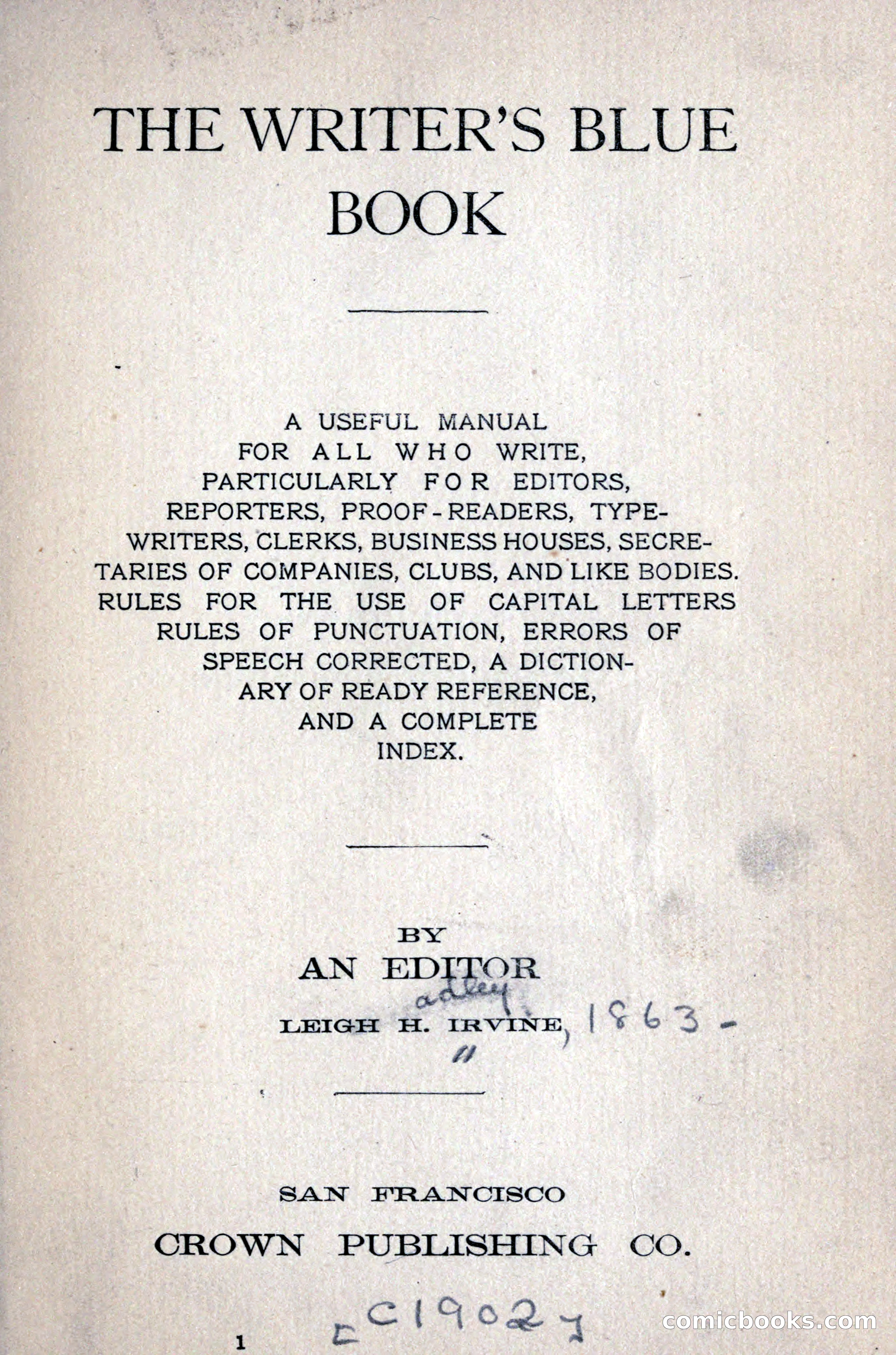 The Writer's Blue Book — page 5 of 95