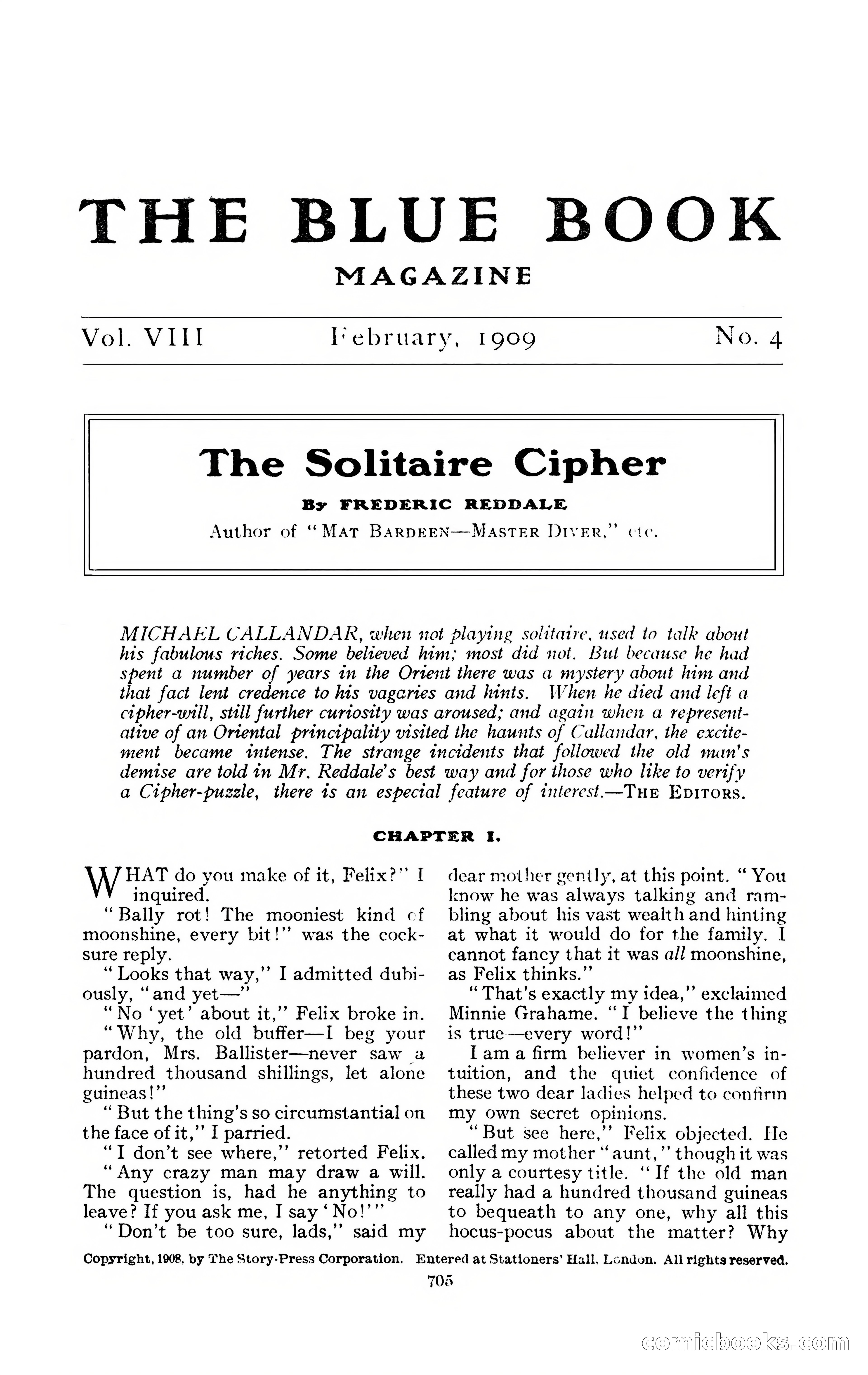 The Blue Book Magazine, February 1909 — page 37 of 244