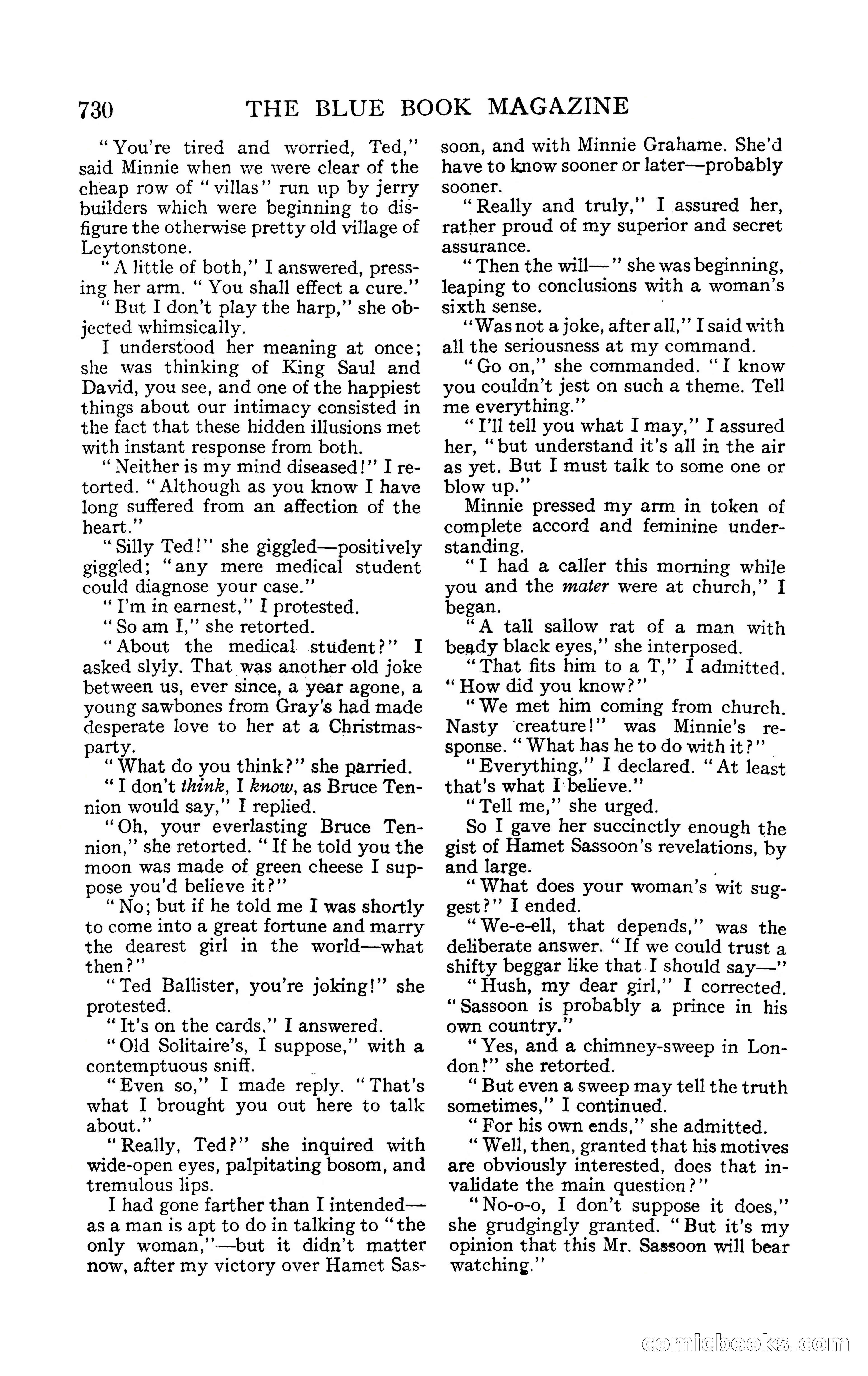 The Blue Book Magazine, February 1909 — page 62 of 244