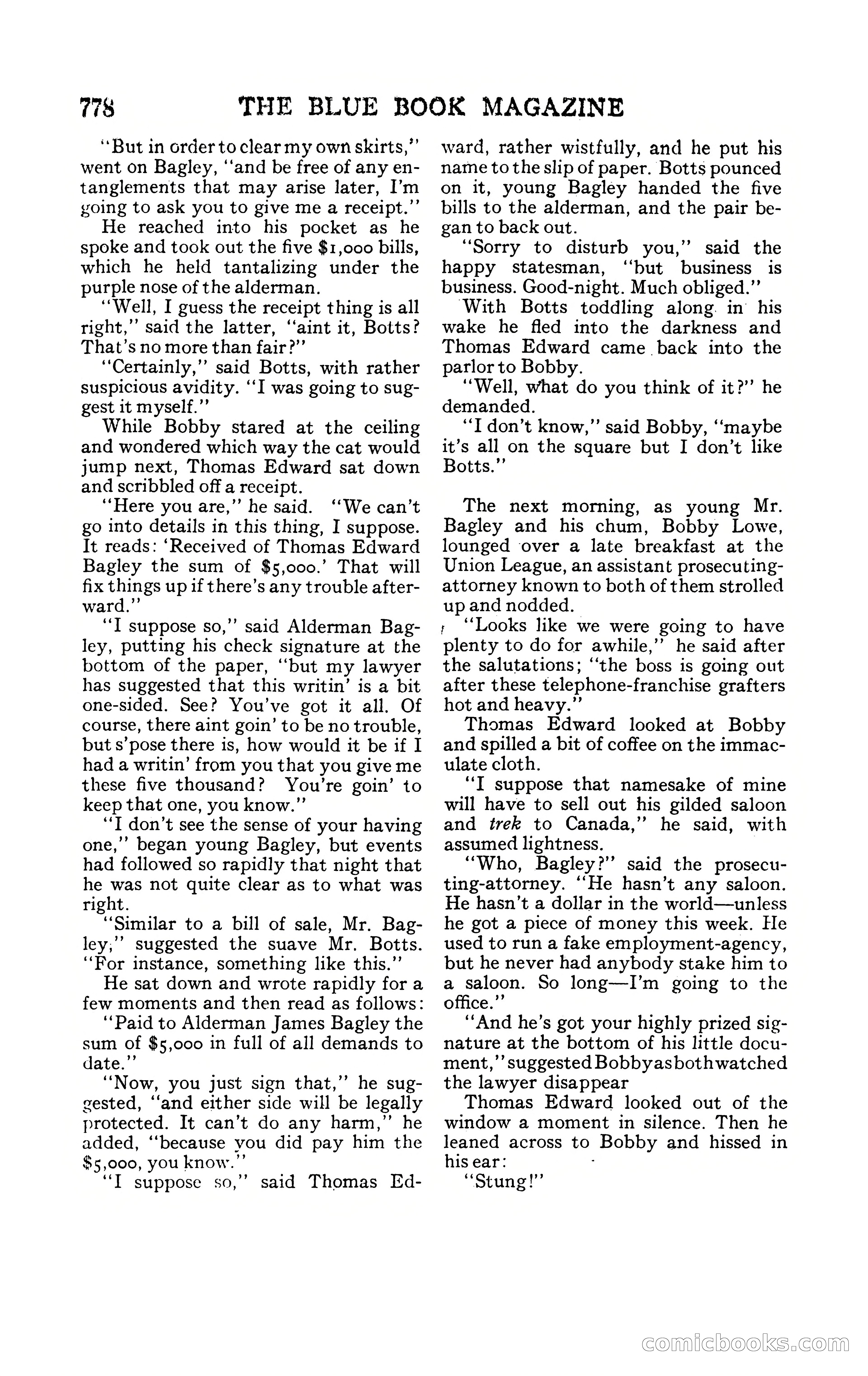 The Blue Book Magazine, February 1909 — page 110 of 244