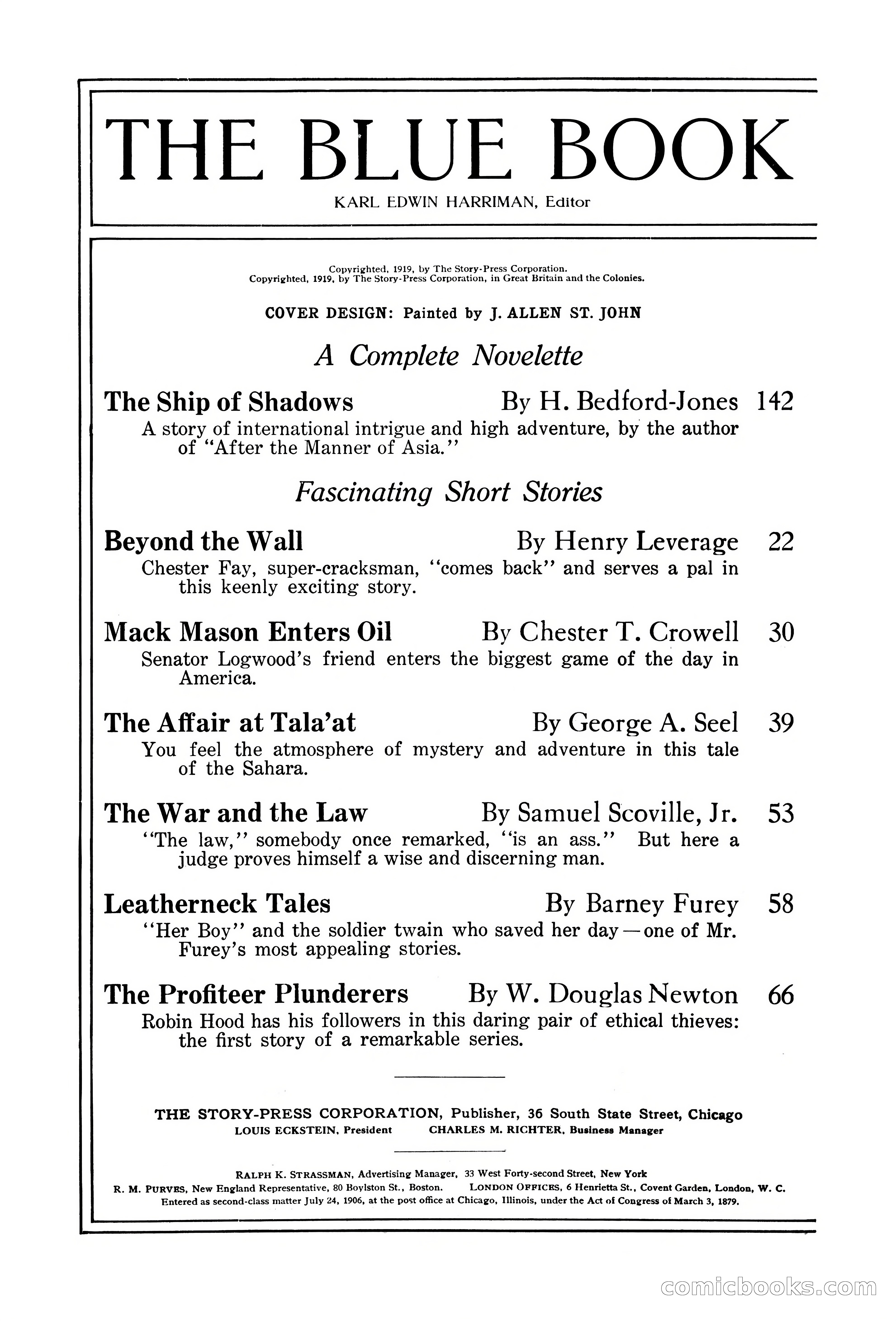 The Blue Book Magazine, February 1920 — page 4 of 210