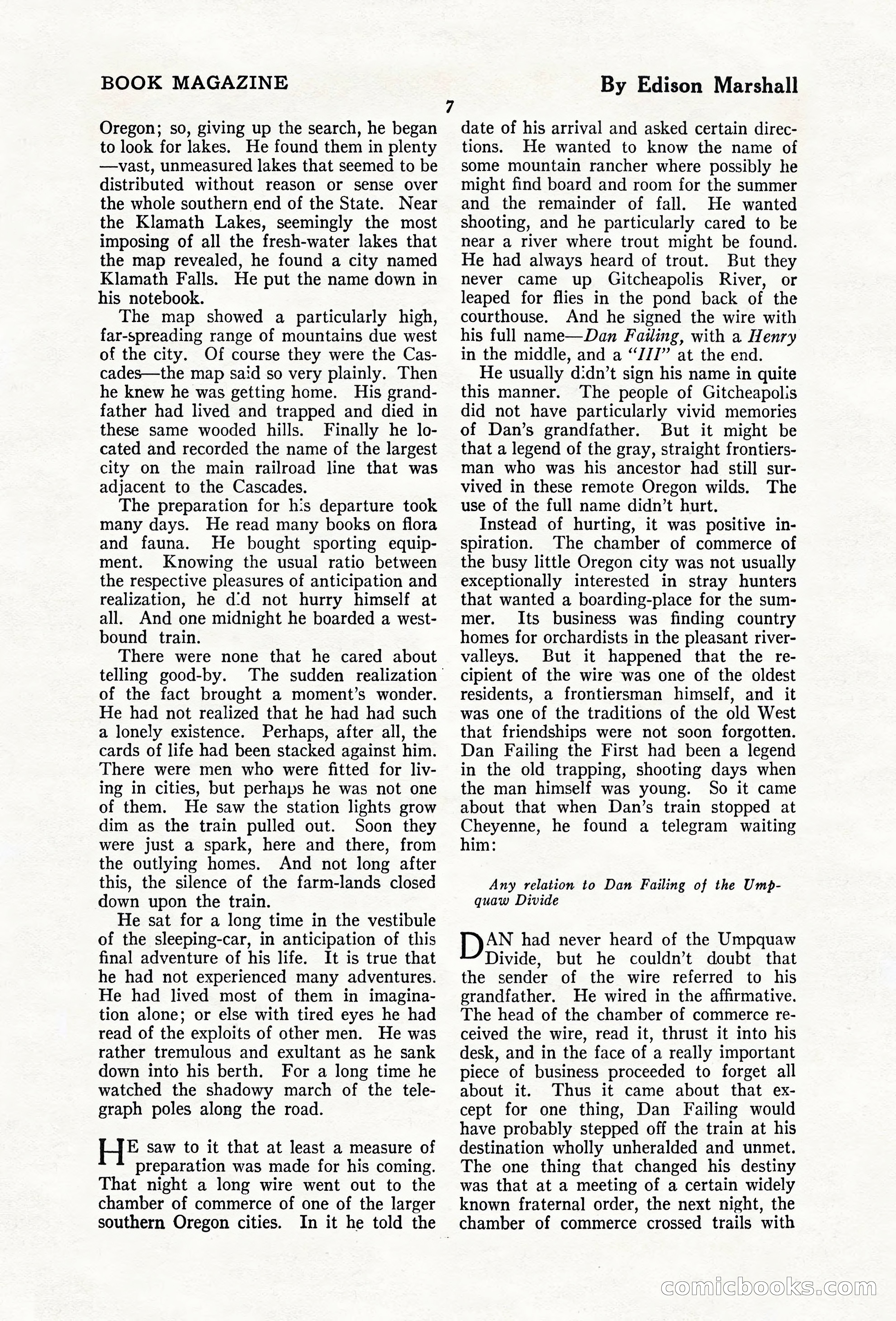 The Blue Book Magazine, February 1920 — page 13 of 210