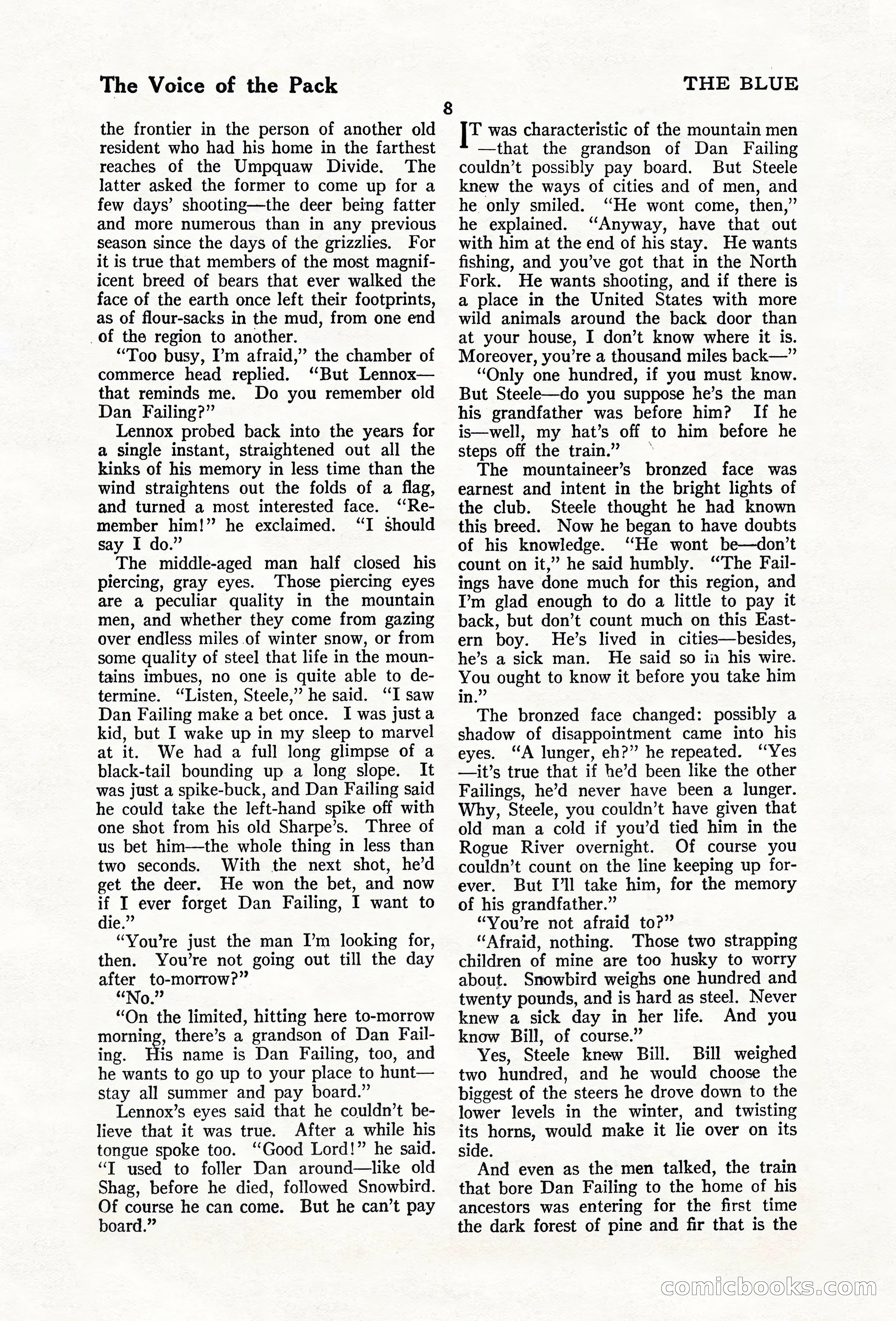 The Blue Book Magazine, February 1920 — page 14 of 210