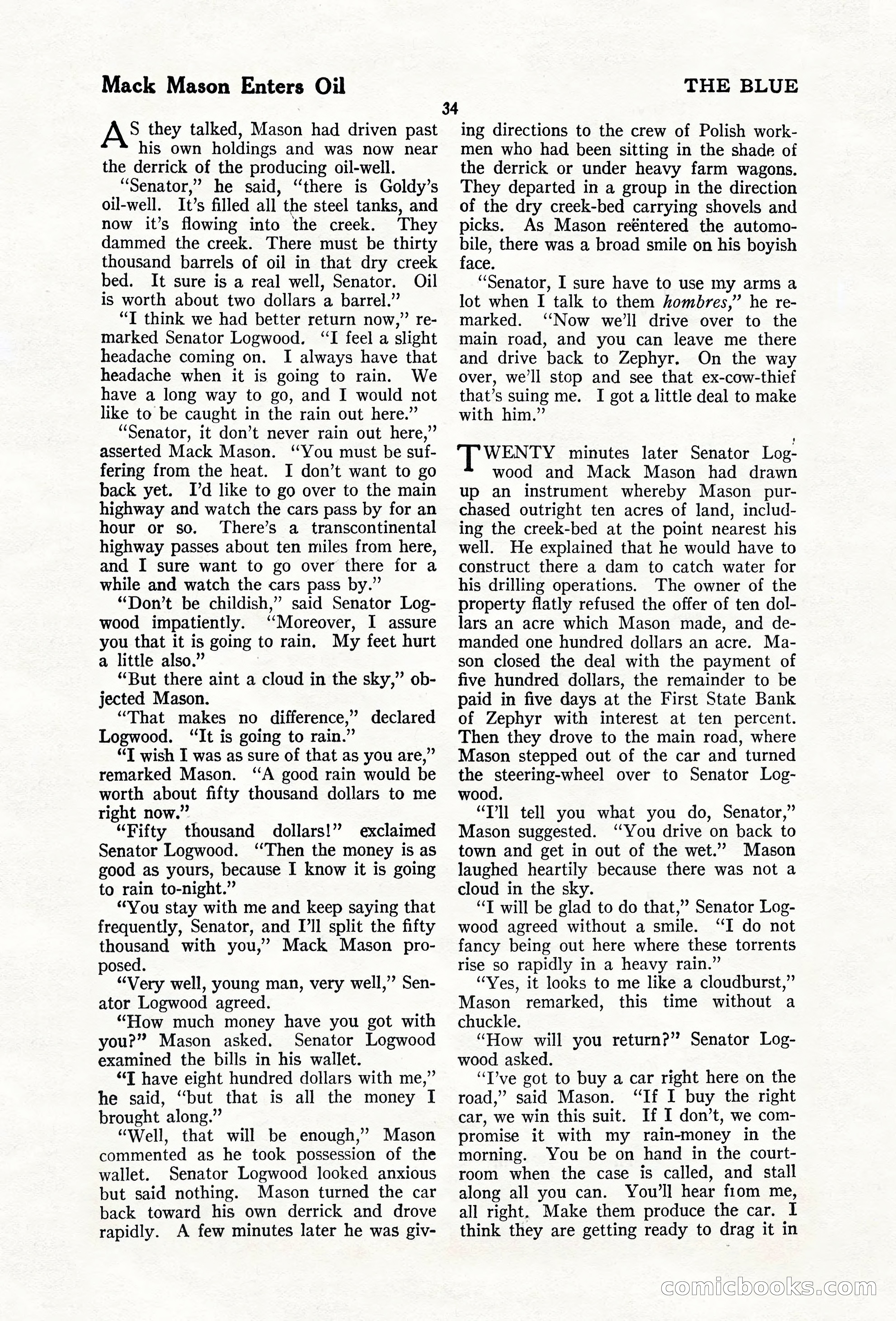 The Blue Book Magazine, February 1920 — page 40 of 210