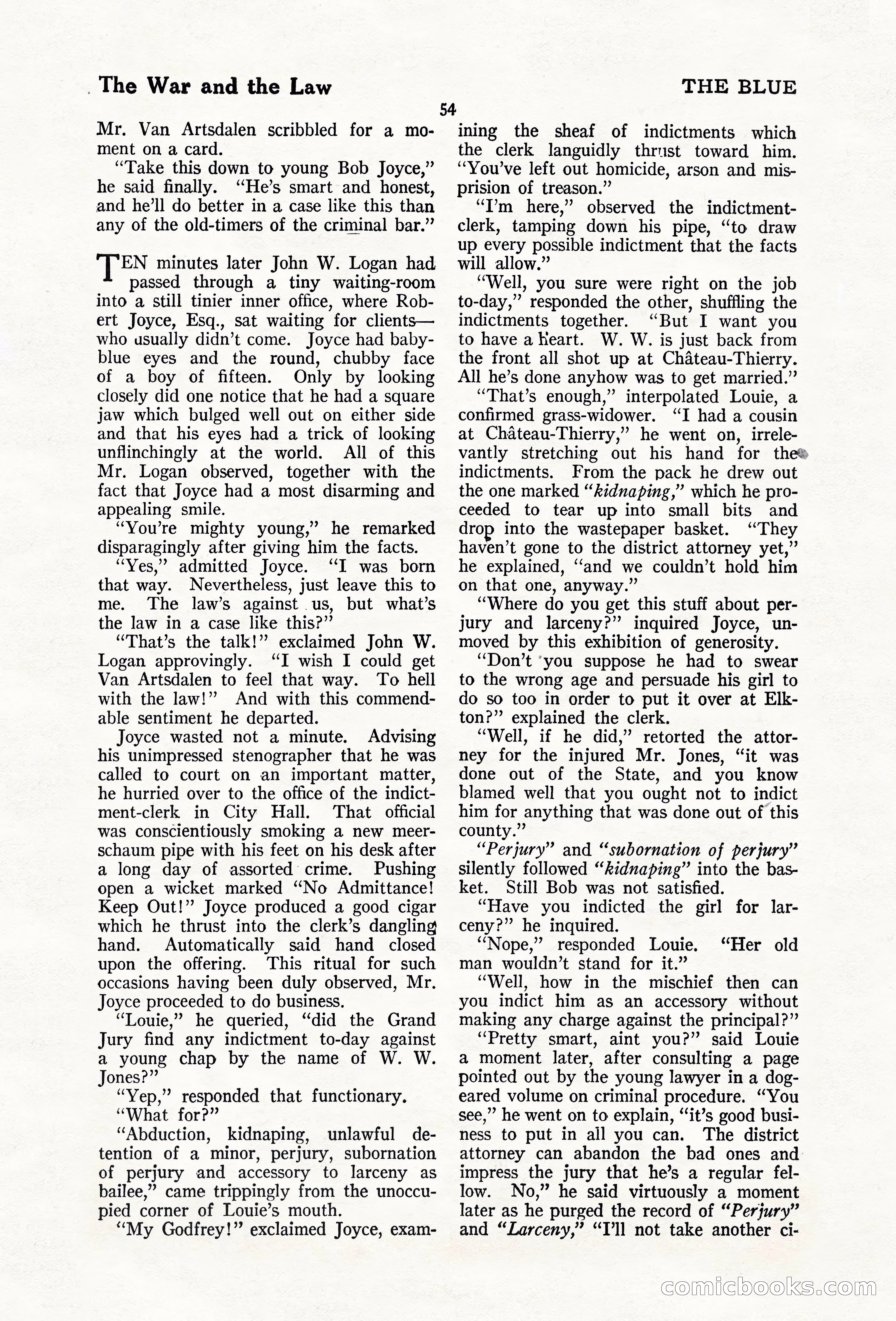 The Blue Book Magazine, February 1920 — page 60 of 210