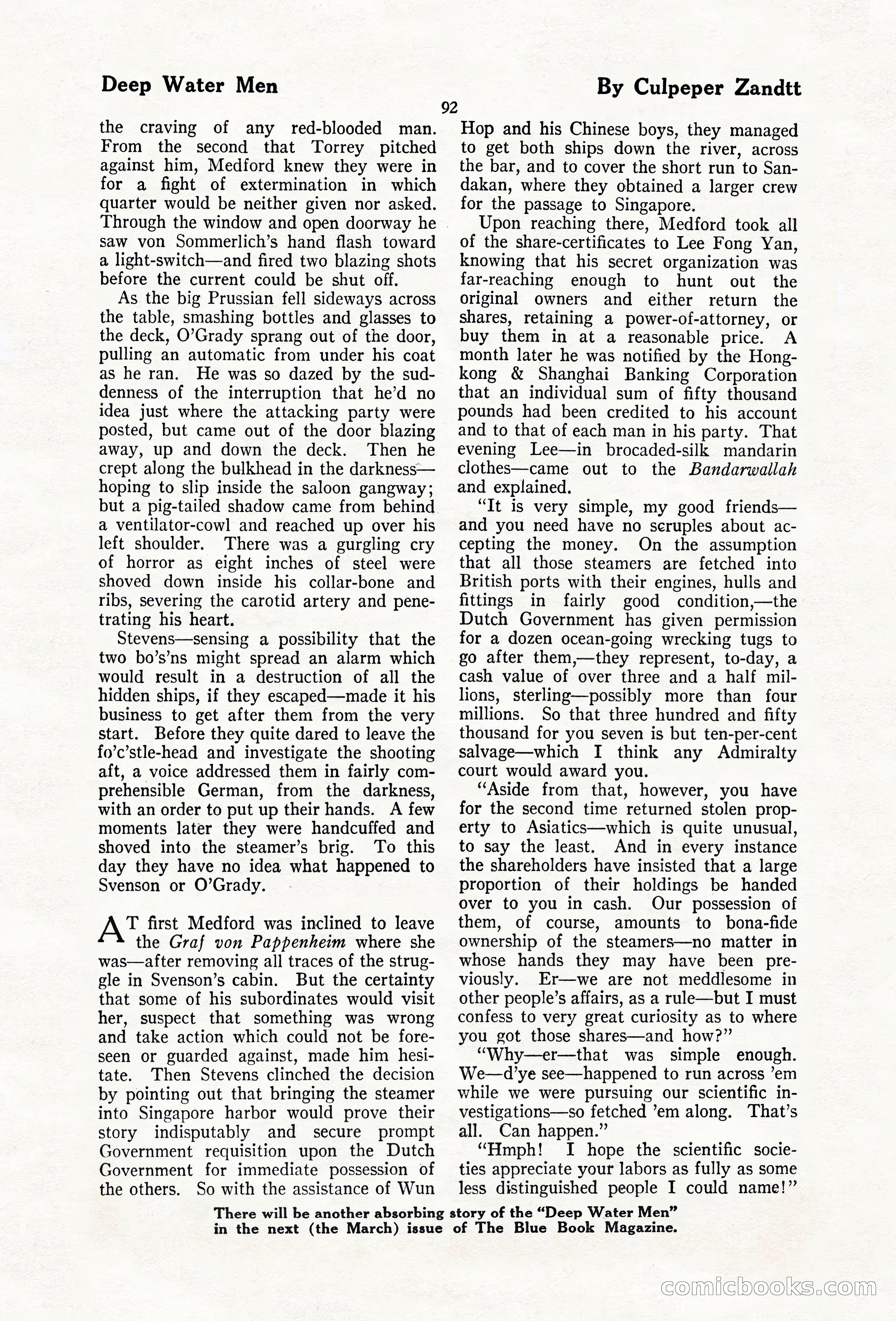 The Blue Book Magazine, February 1920 — page 98 of 210