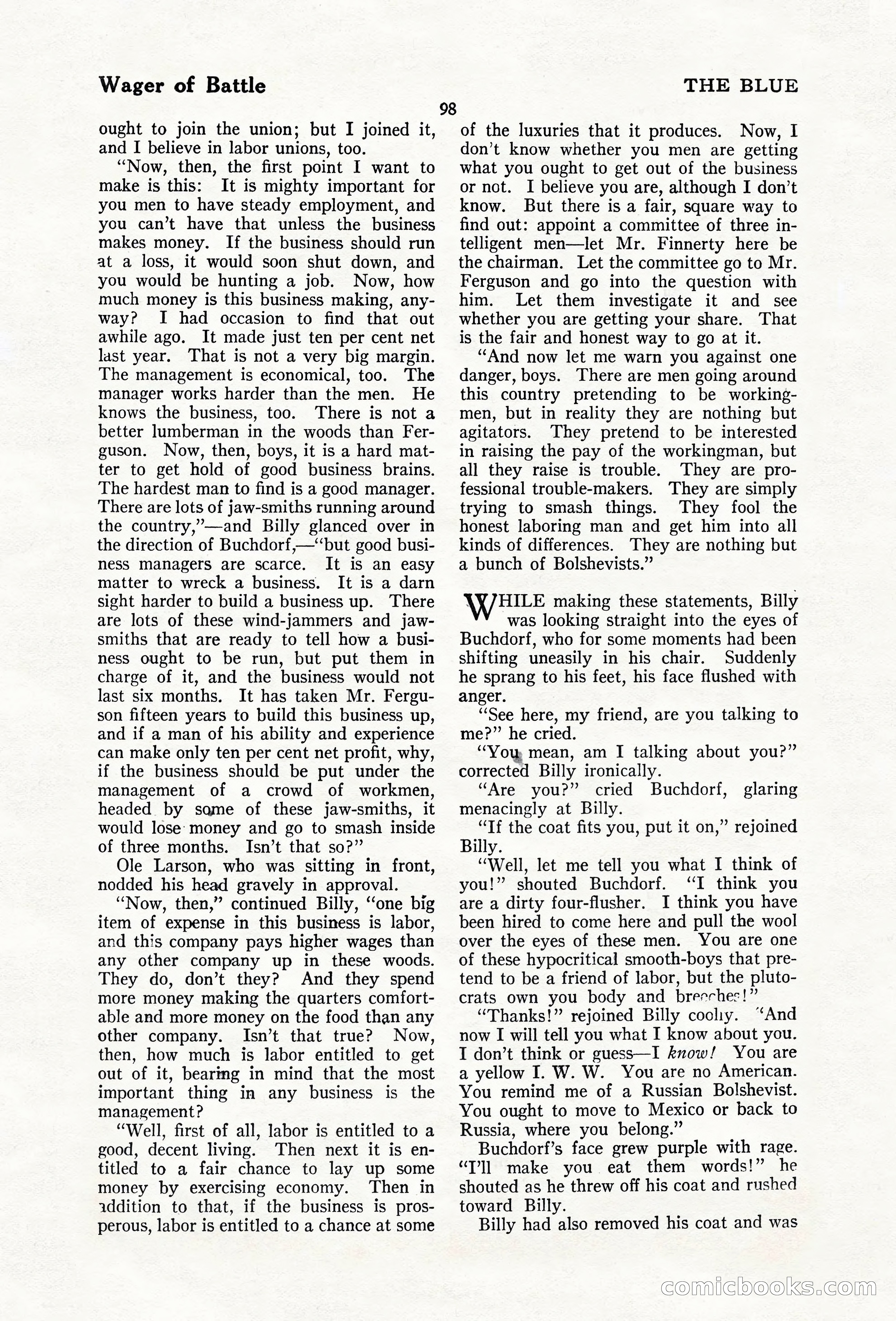 The Blue Book Magazine, February 1920 — page 104 of 210