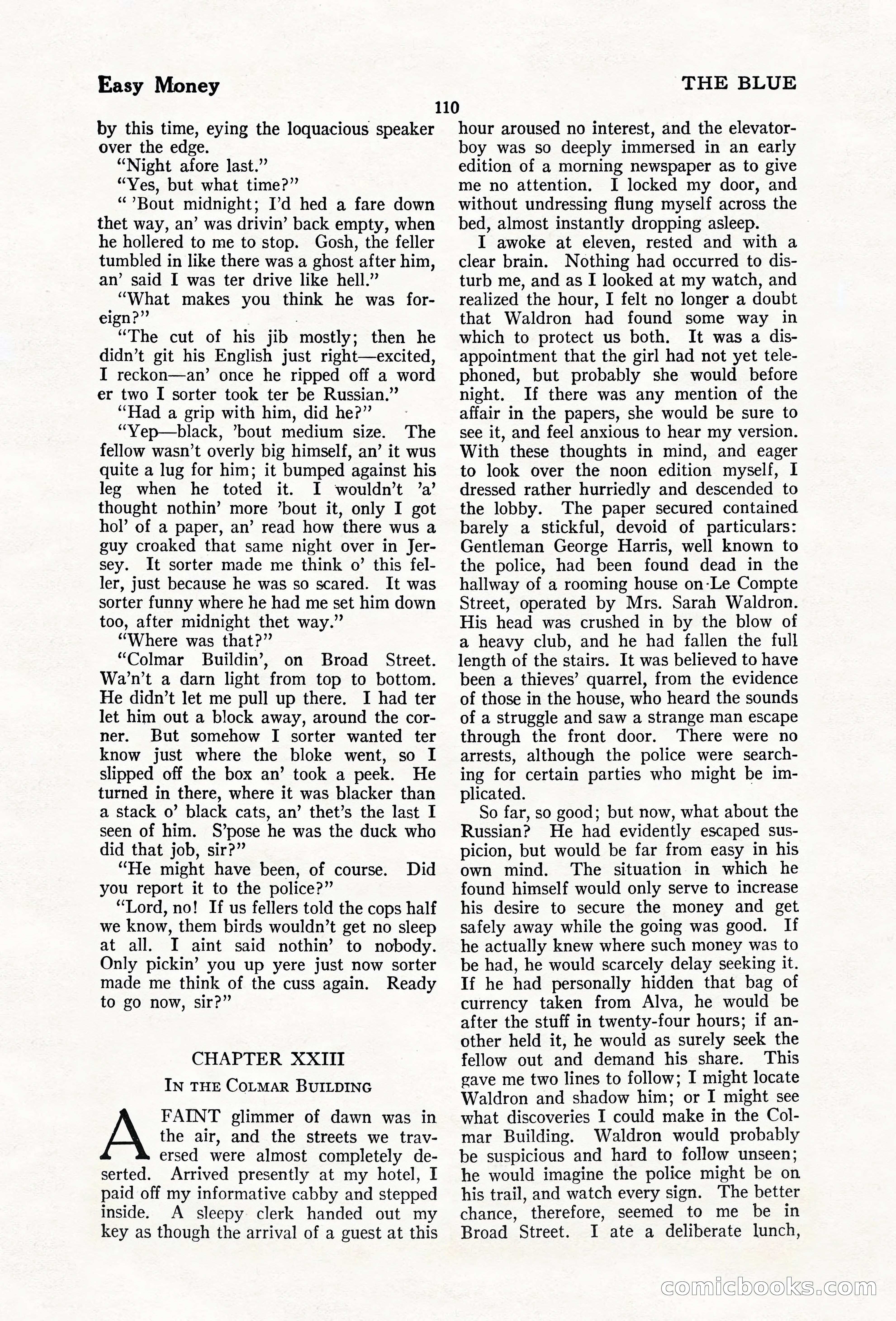 The Blue Book Magazine, February 1920 — page 116 of 210