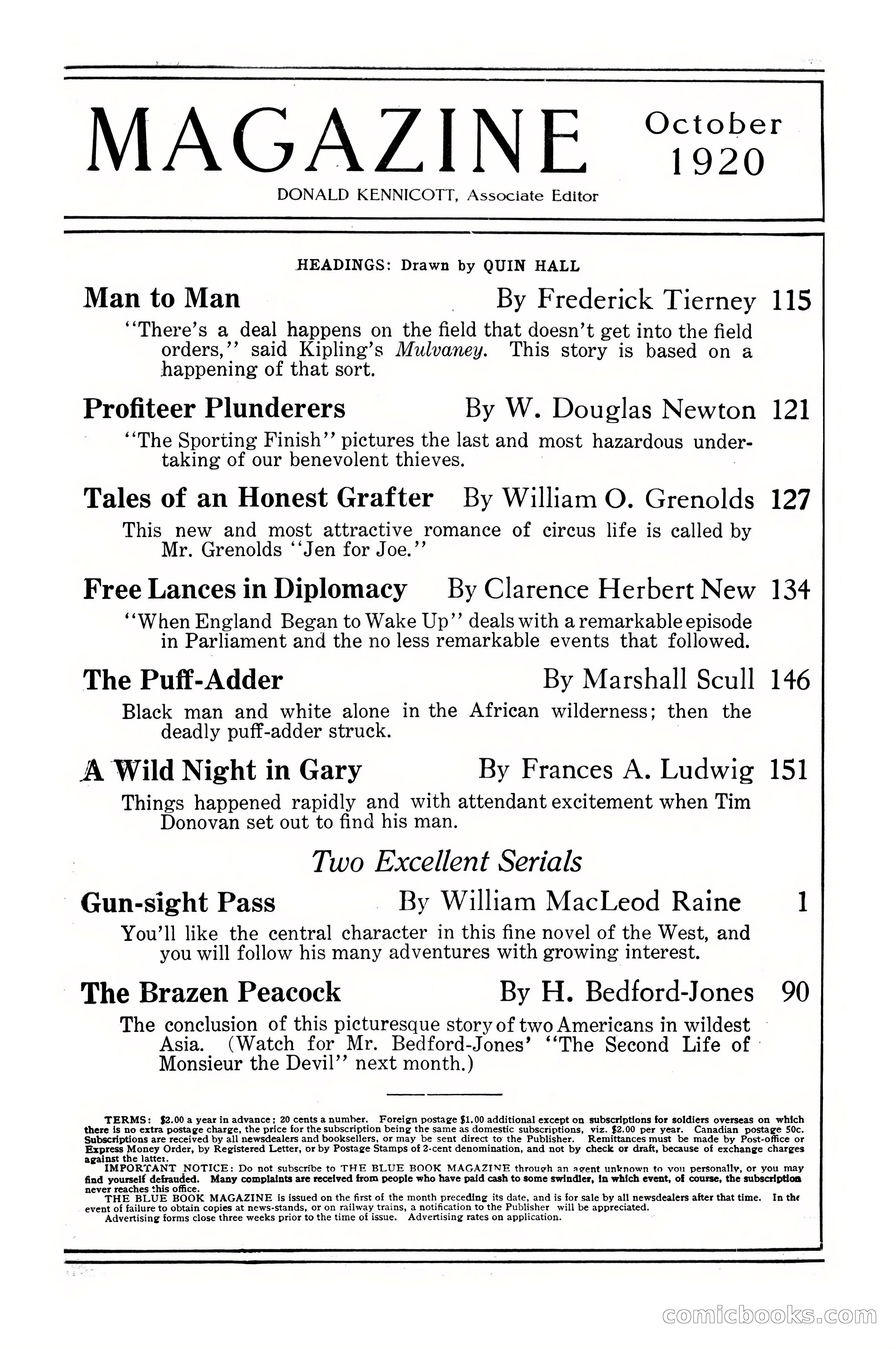 The Blue Book Magazine, October 1920 — page 5 of 212