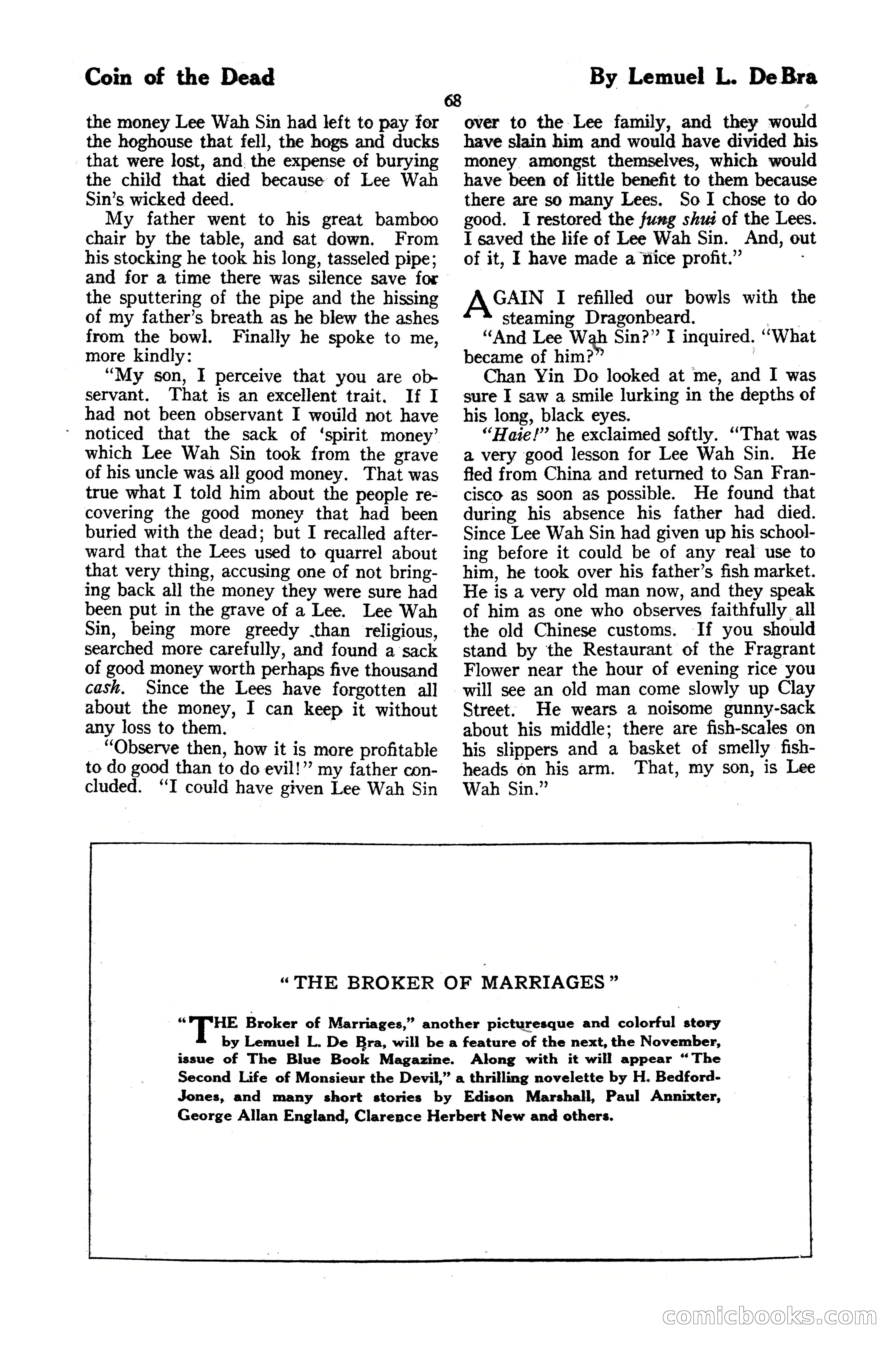 The Blue Book Magazine, October 1920 — page 74 of 212