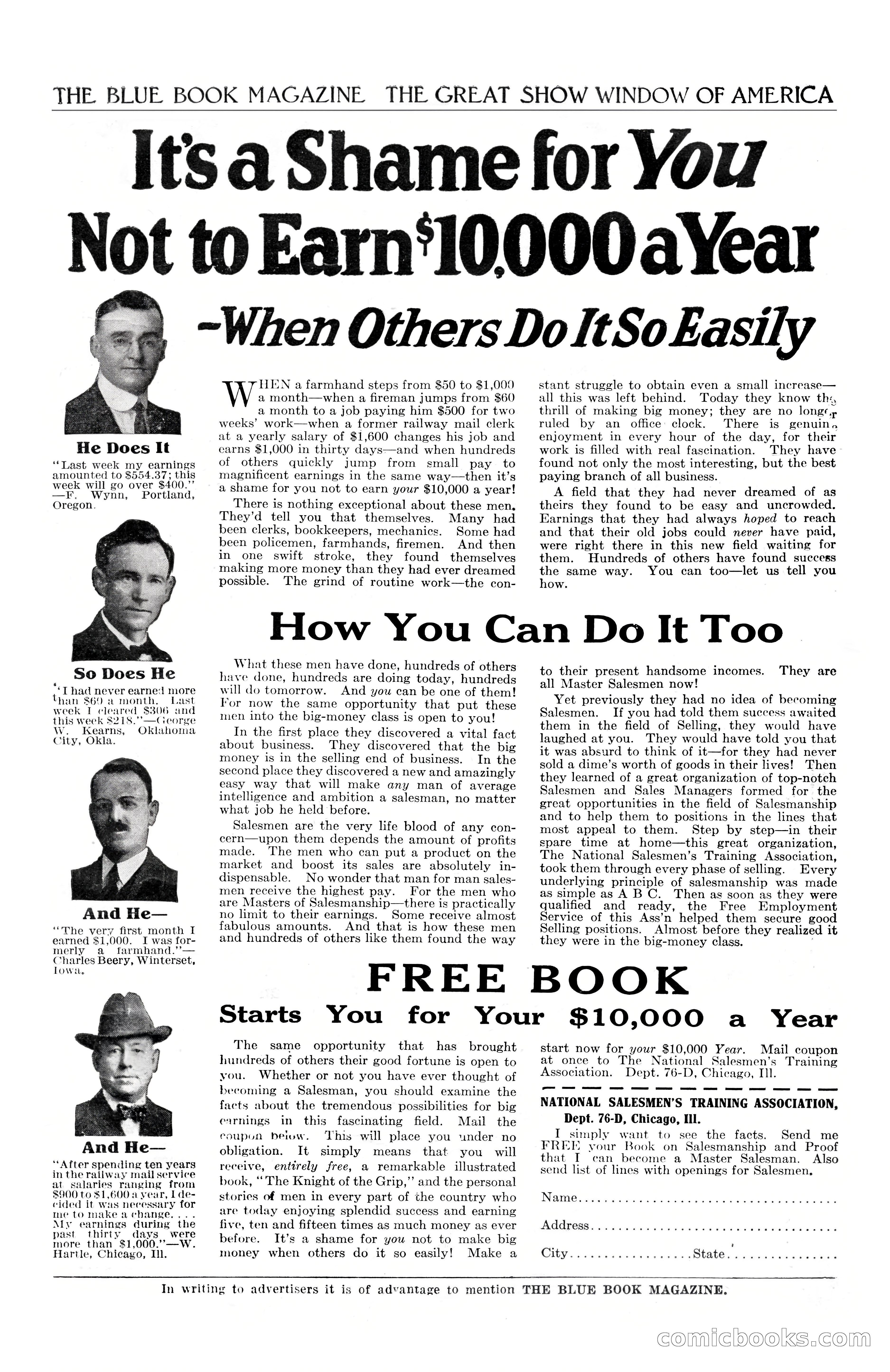 The Blue Book Magazine, April 1922 — page 3 of 212