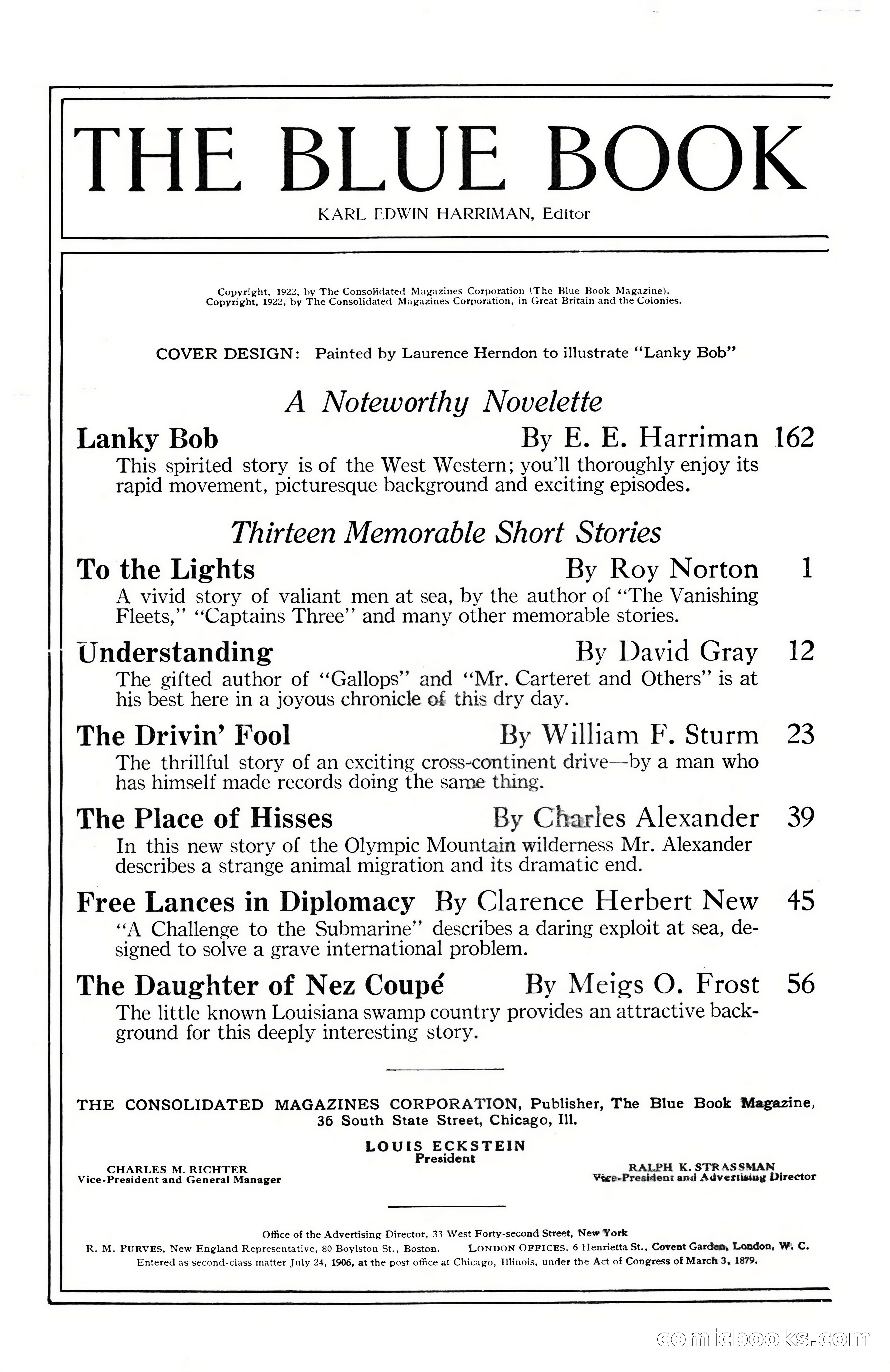 The Blue Book Magazine, April 1922 — page 4 of 212