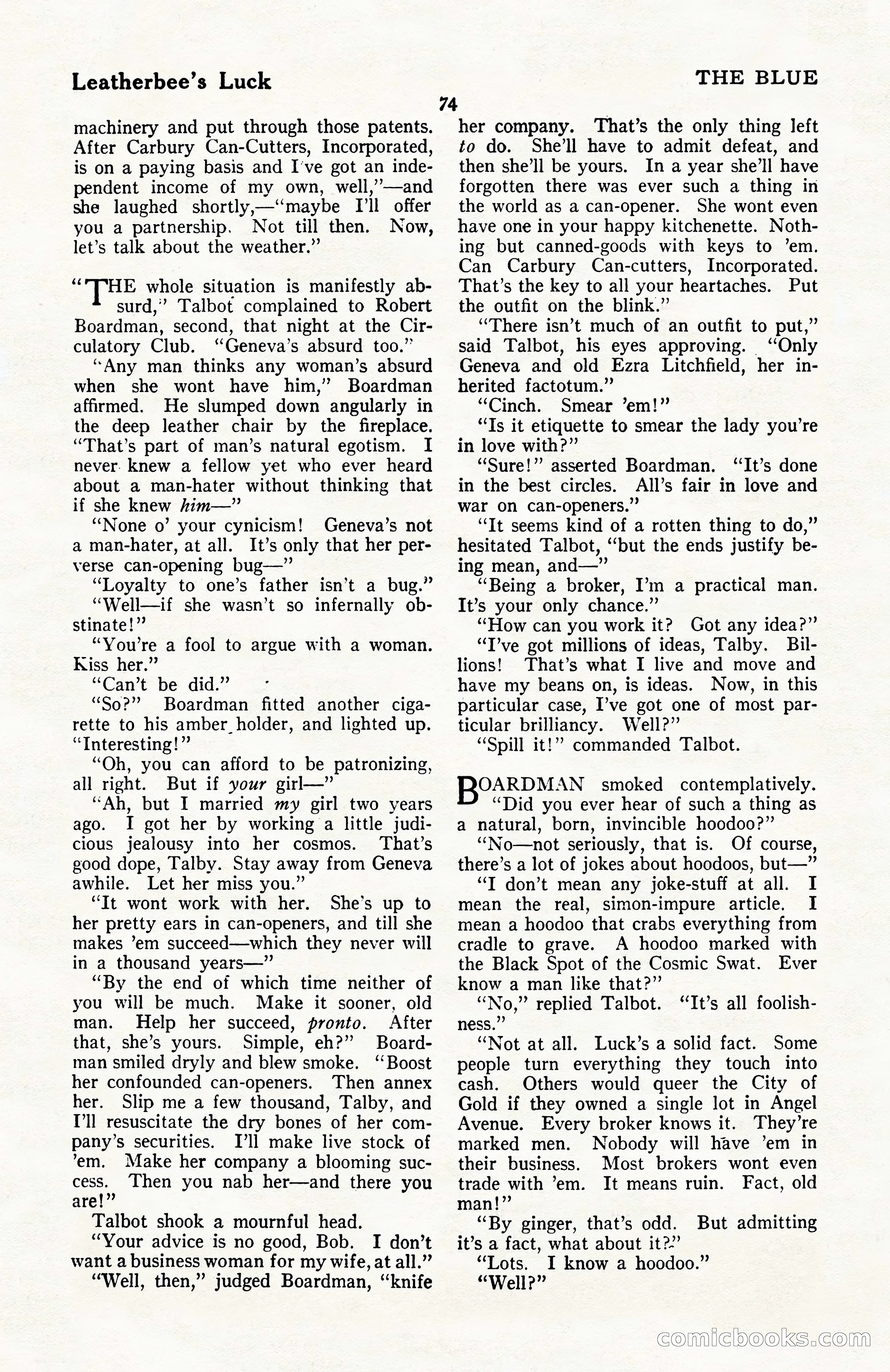 The Blue Book Magazine, April 1922 — page 80 of 212