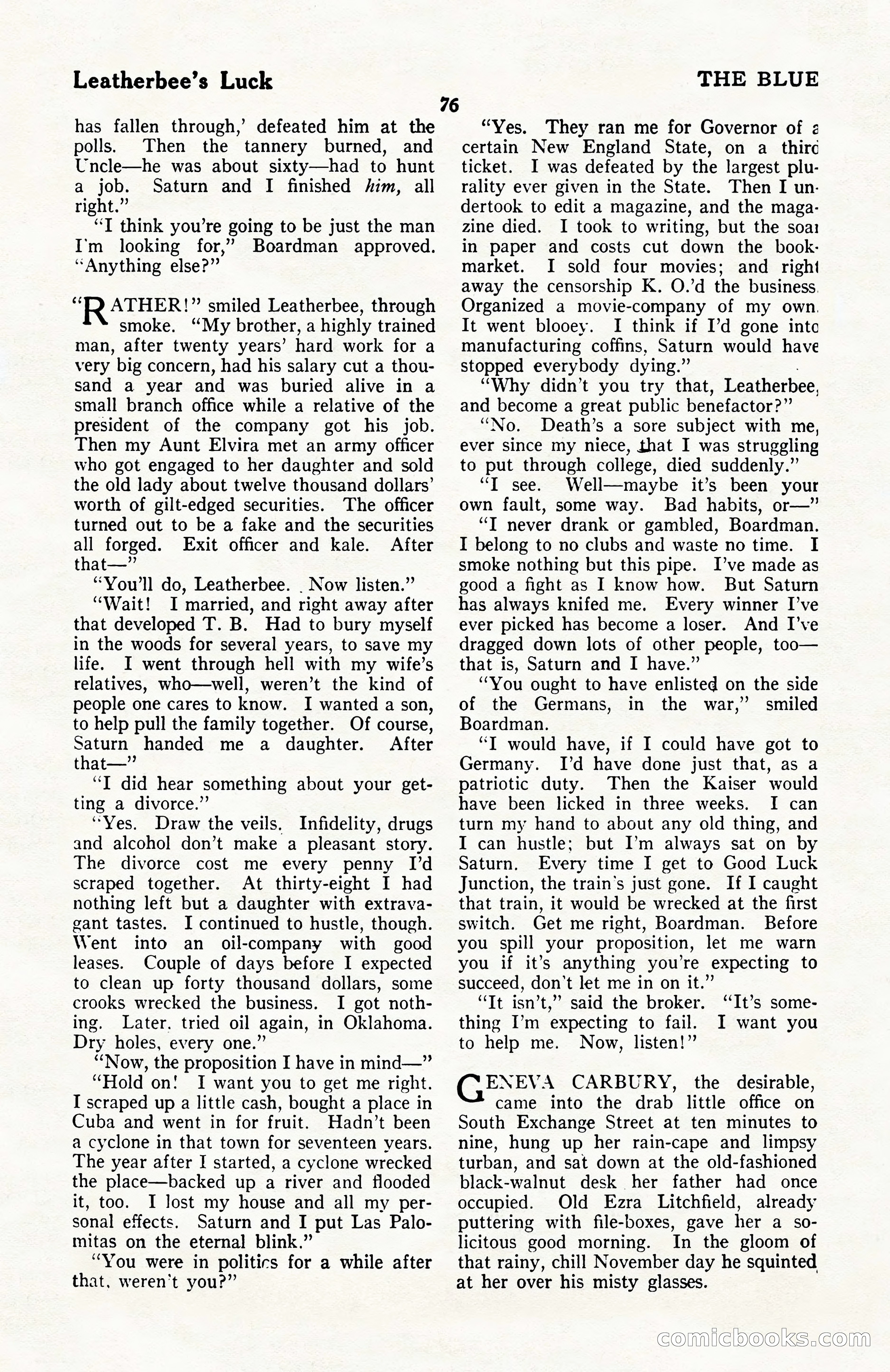 The Blue Book Magazine, April 1922 — page 82 of 212