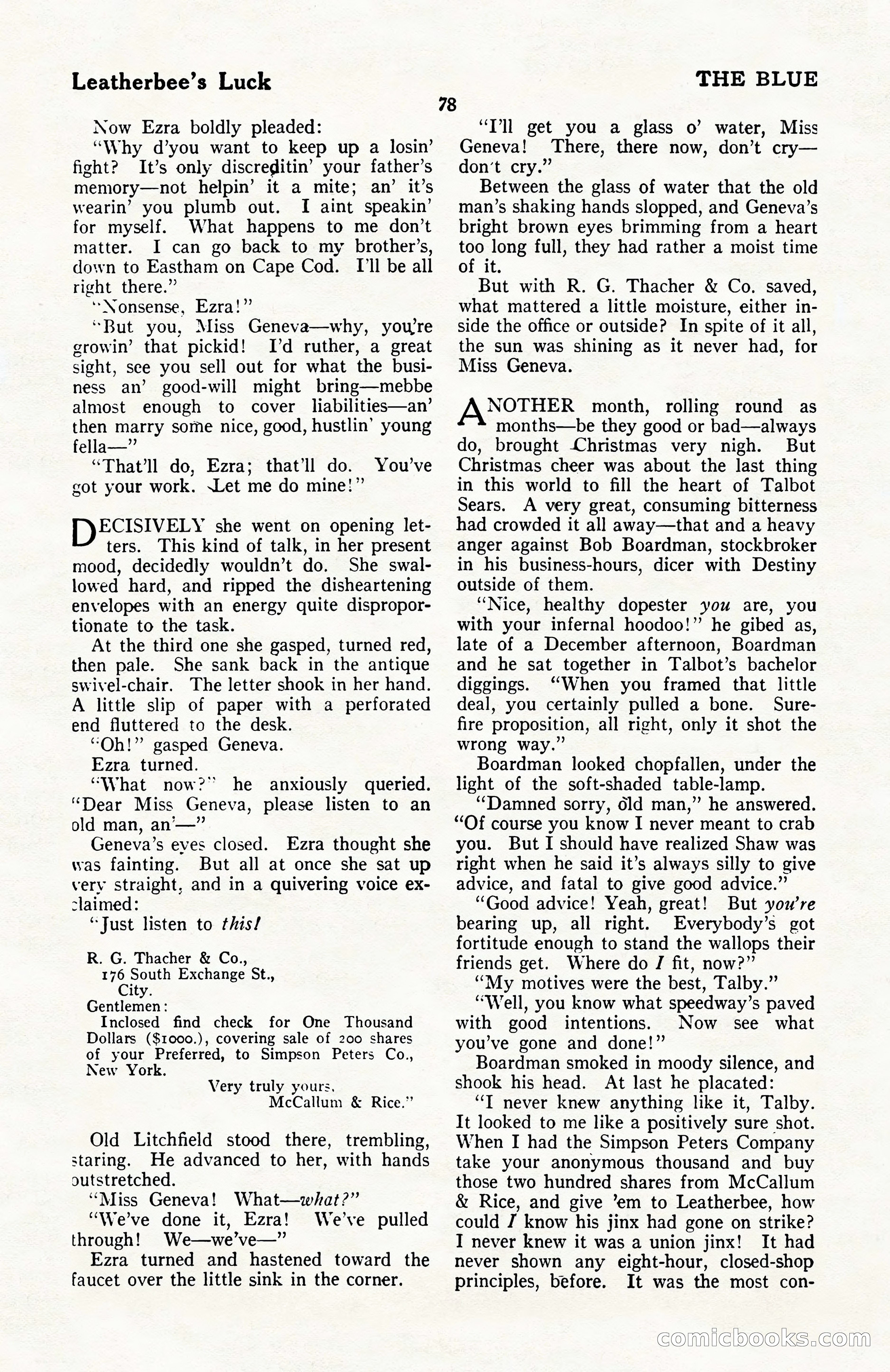 The Blue Book Magazine, April 1922 — page 84 of 212