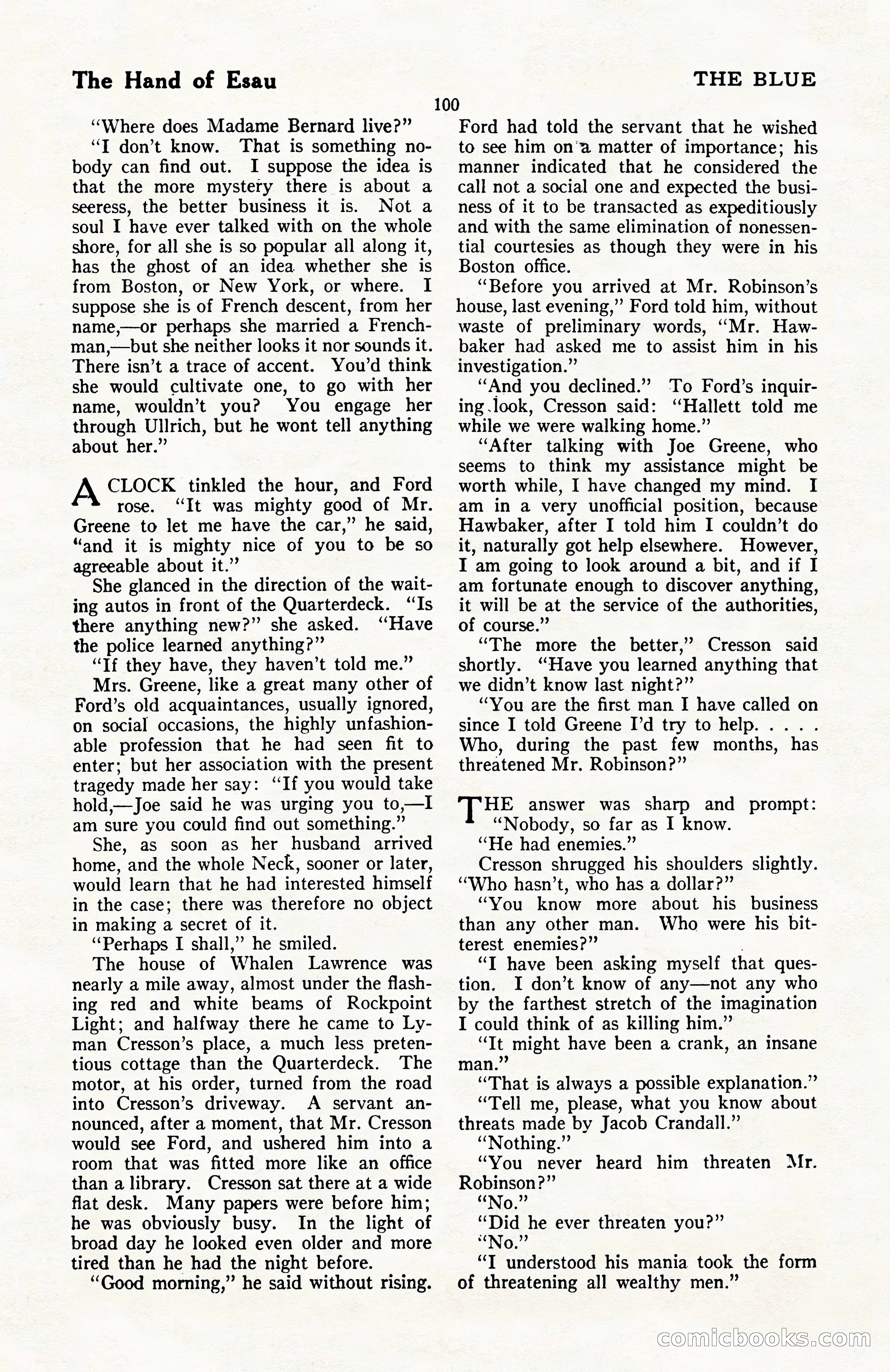 The Blue Book Magazine, April 1922 — page 106 of 212
