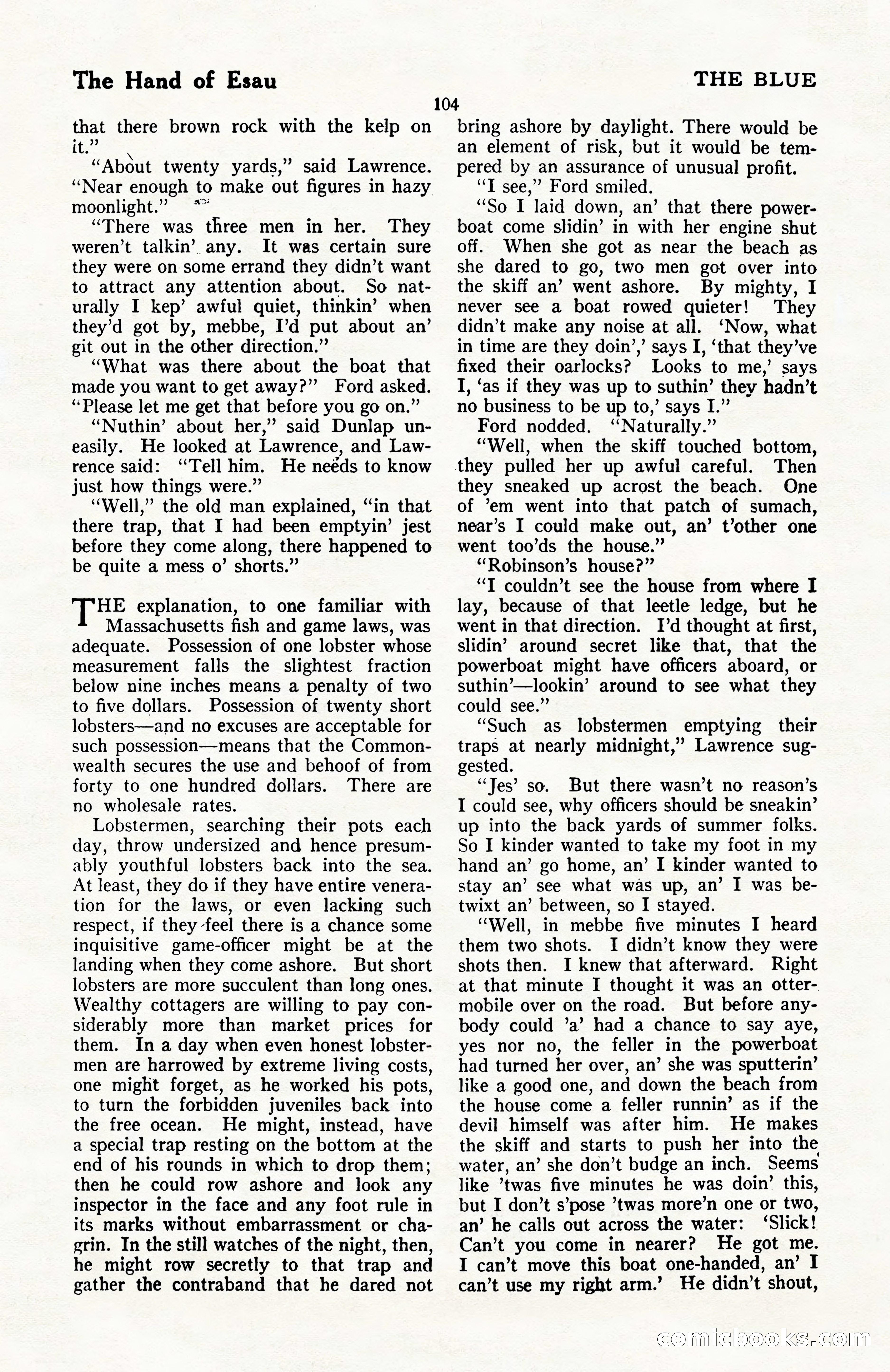 The Blue Book Magazine, April 1922 — page 110 of 212