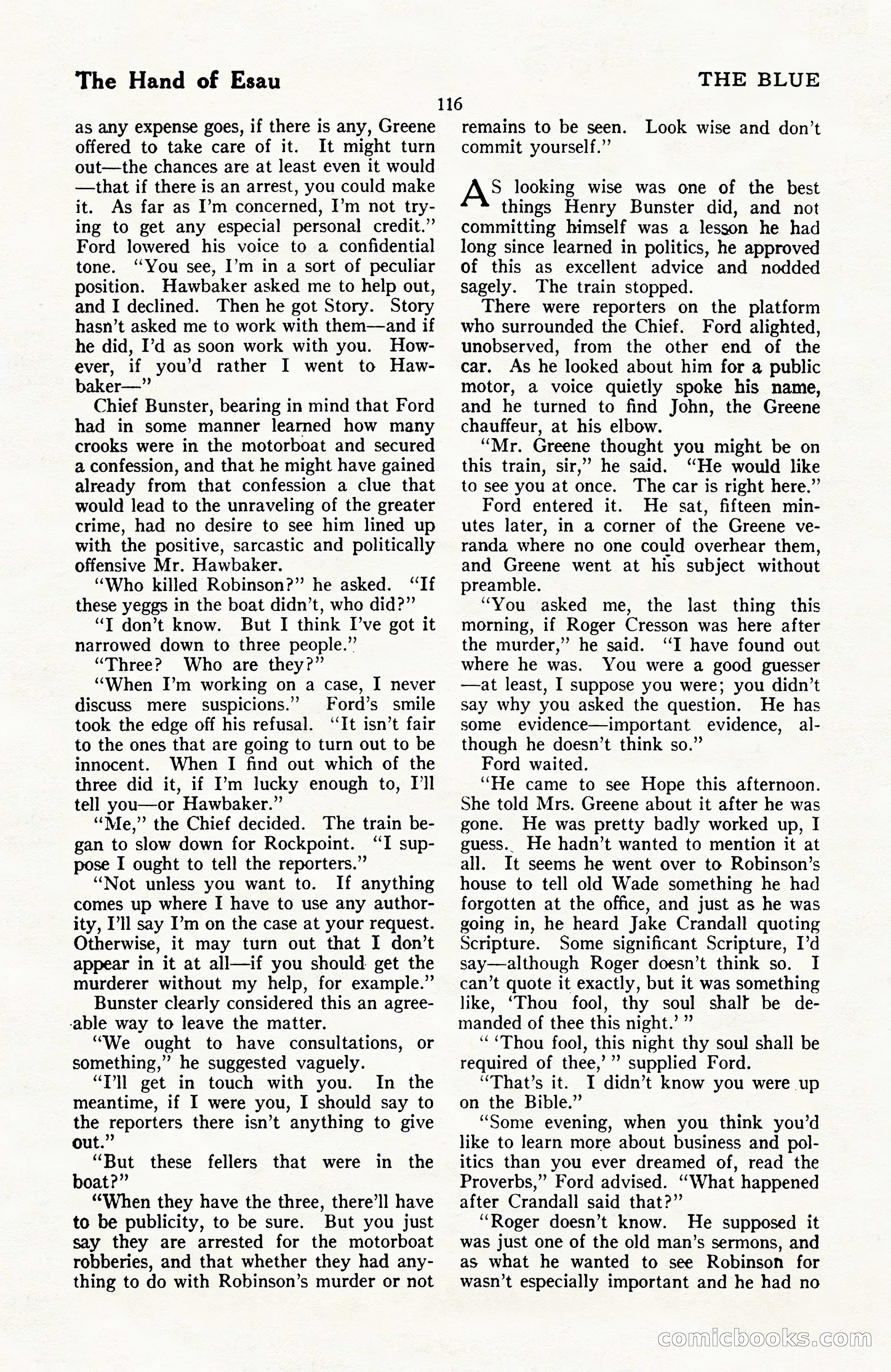 The Blue Book Magazine, April 1922 — page 122 of 212