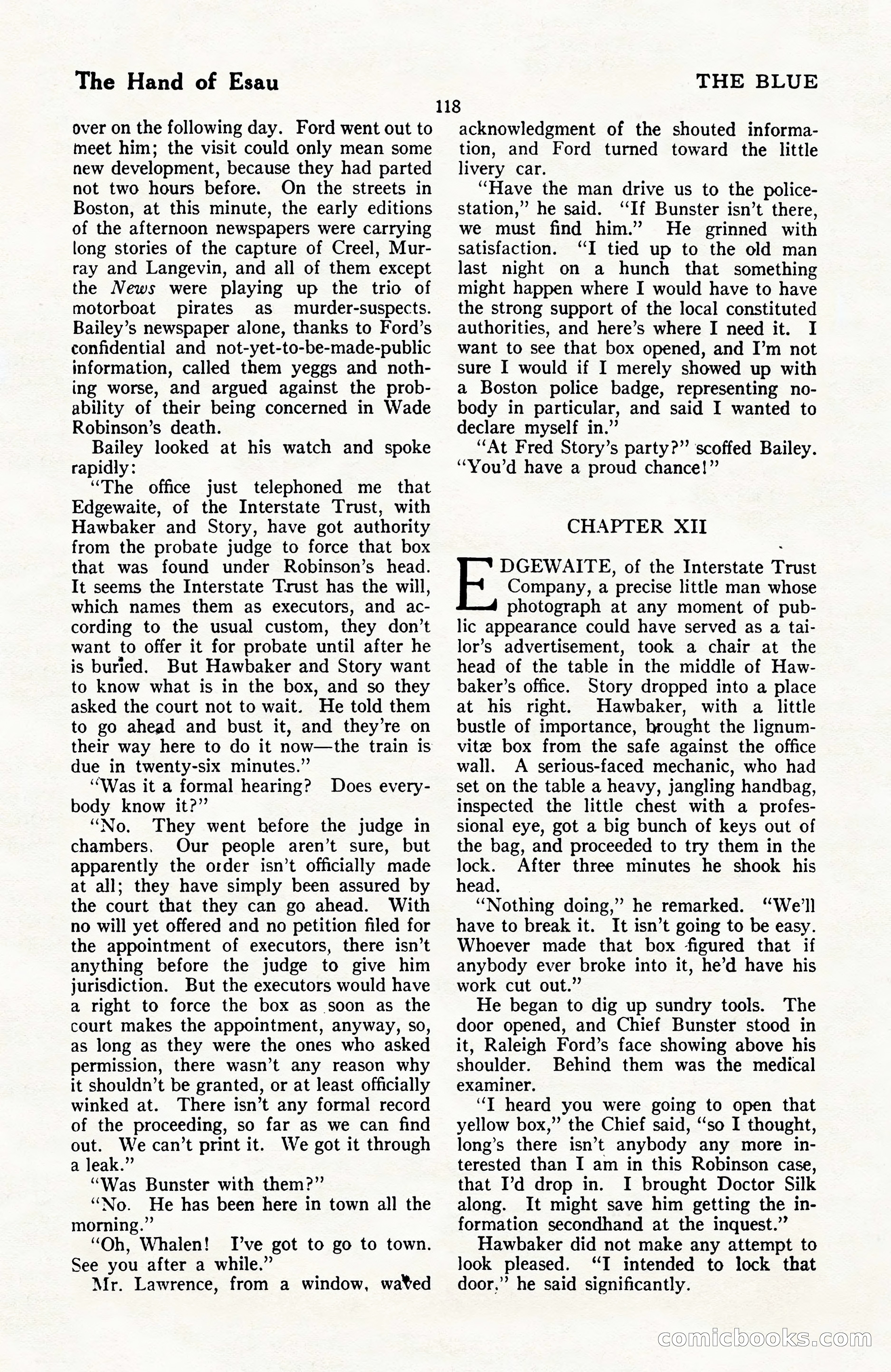 The Blue Book Magazine, April 1922 — page 124 of 212