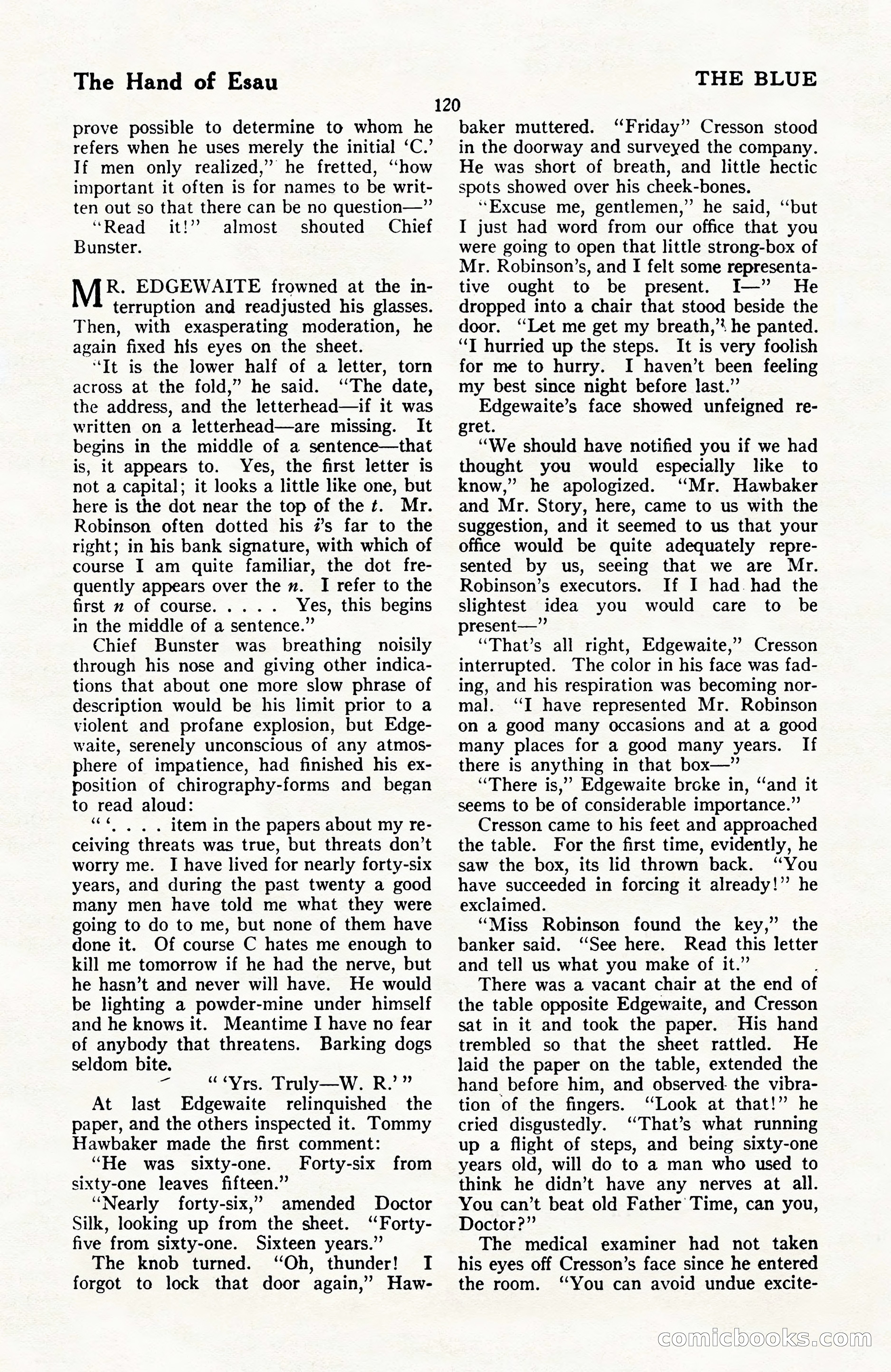 The Blue Book Magazine, April 1922 — page 126 of 212