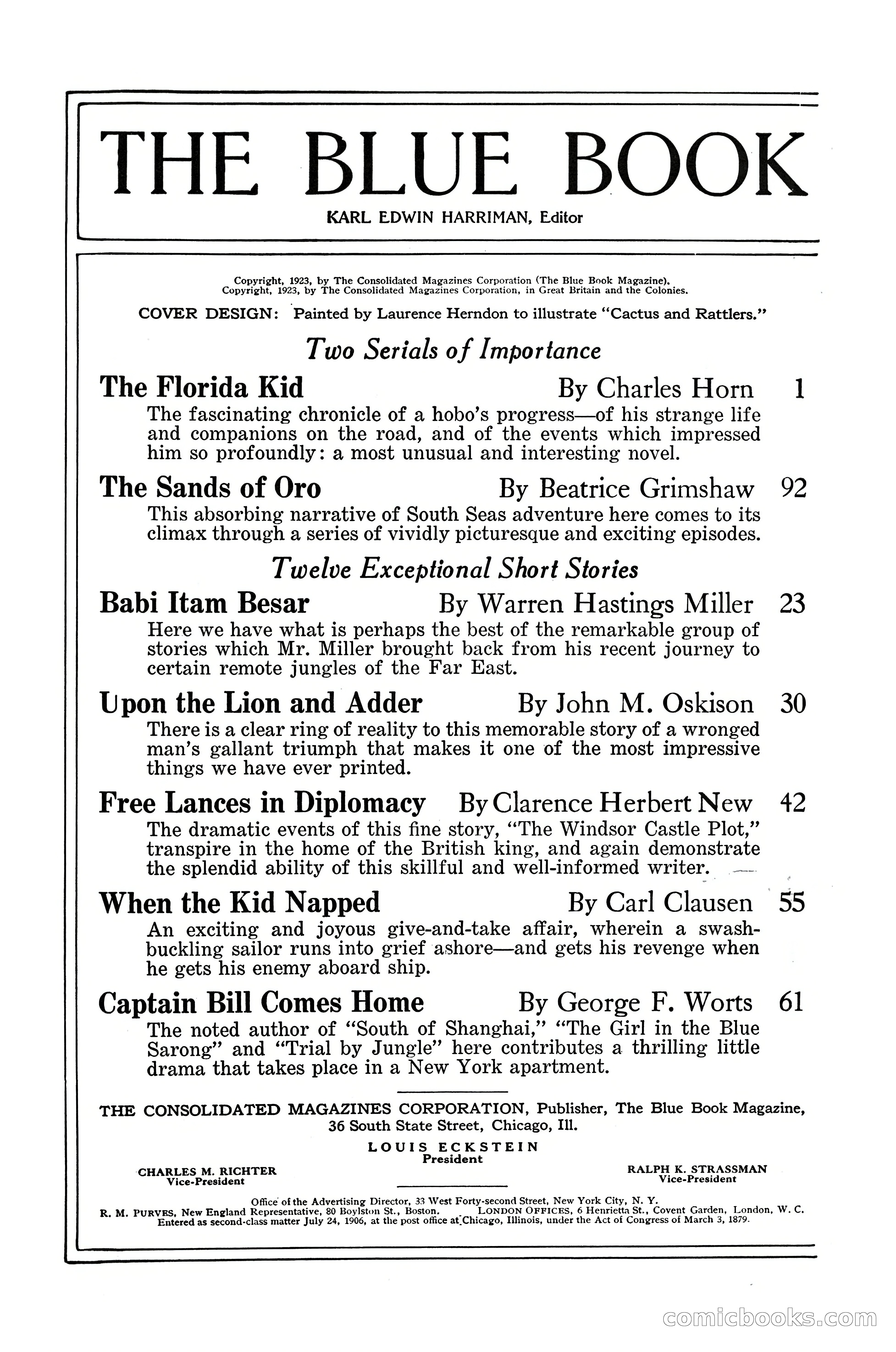 The Blue Book Magazine, January 1924 — page 4 of 216
