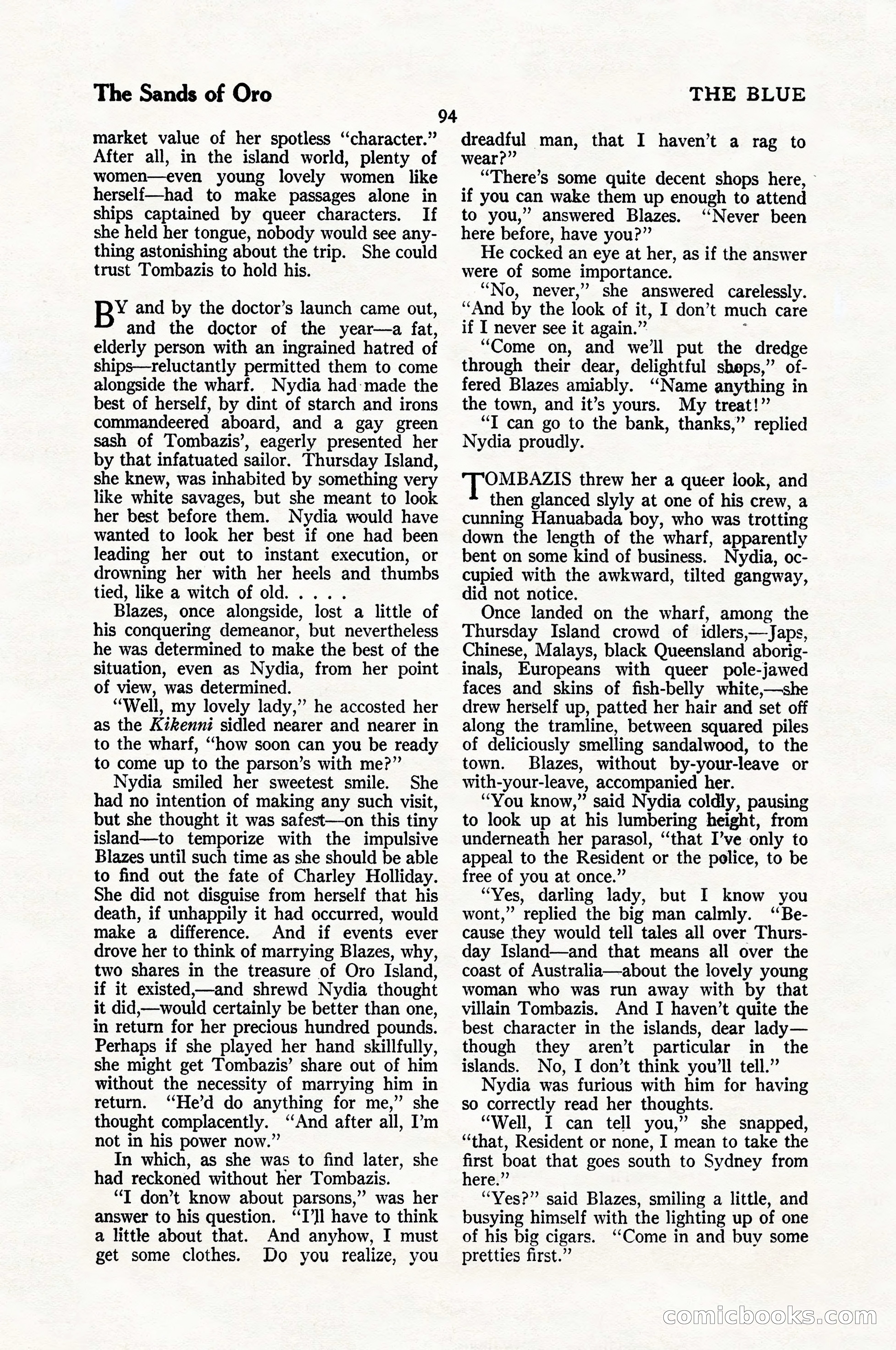 The Blue Book Magazine, January 1924 — page 100 of 216