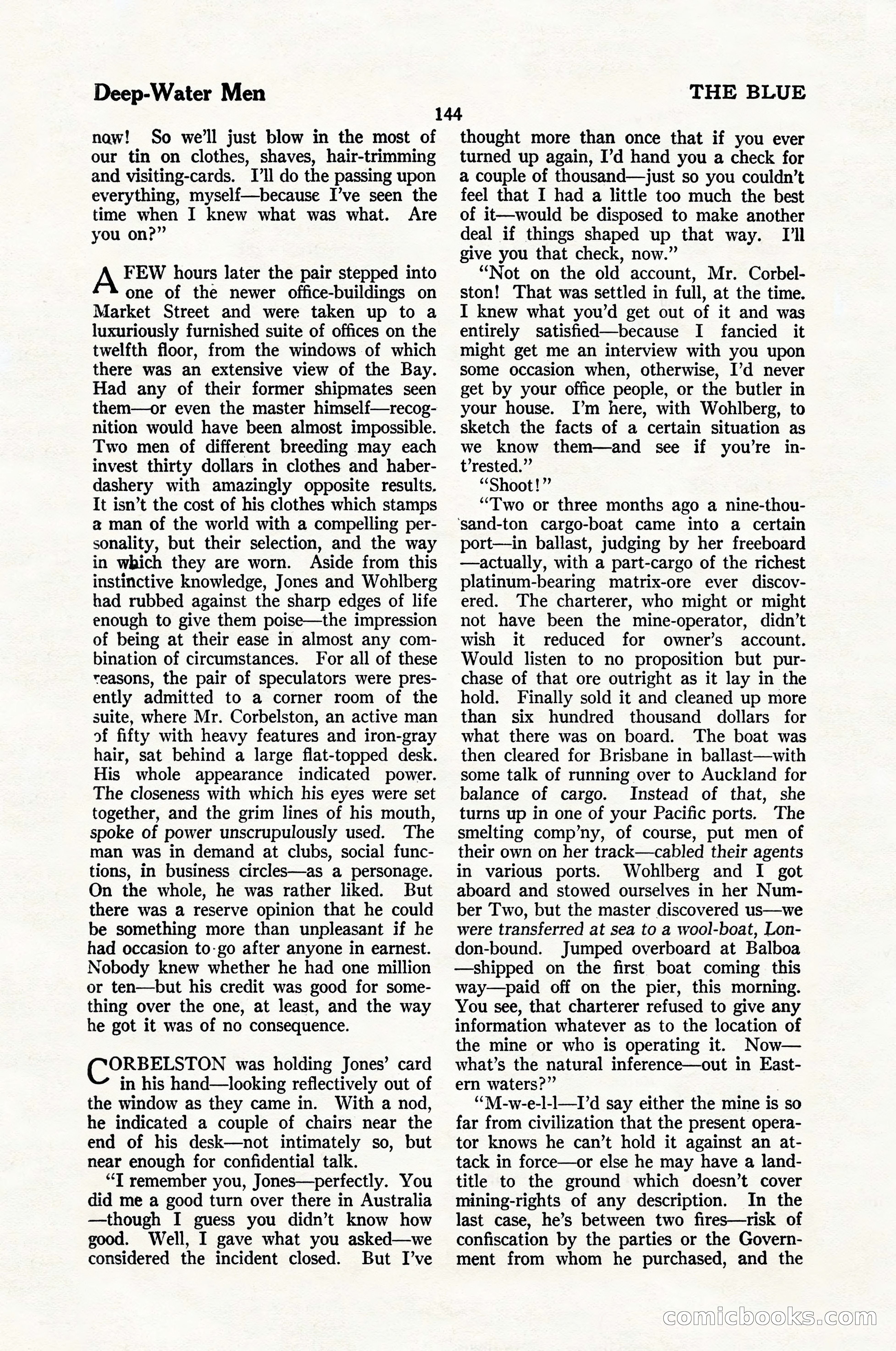 The Blue Book Magazine, January 1924 — page 150 of 216