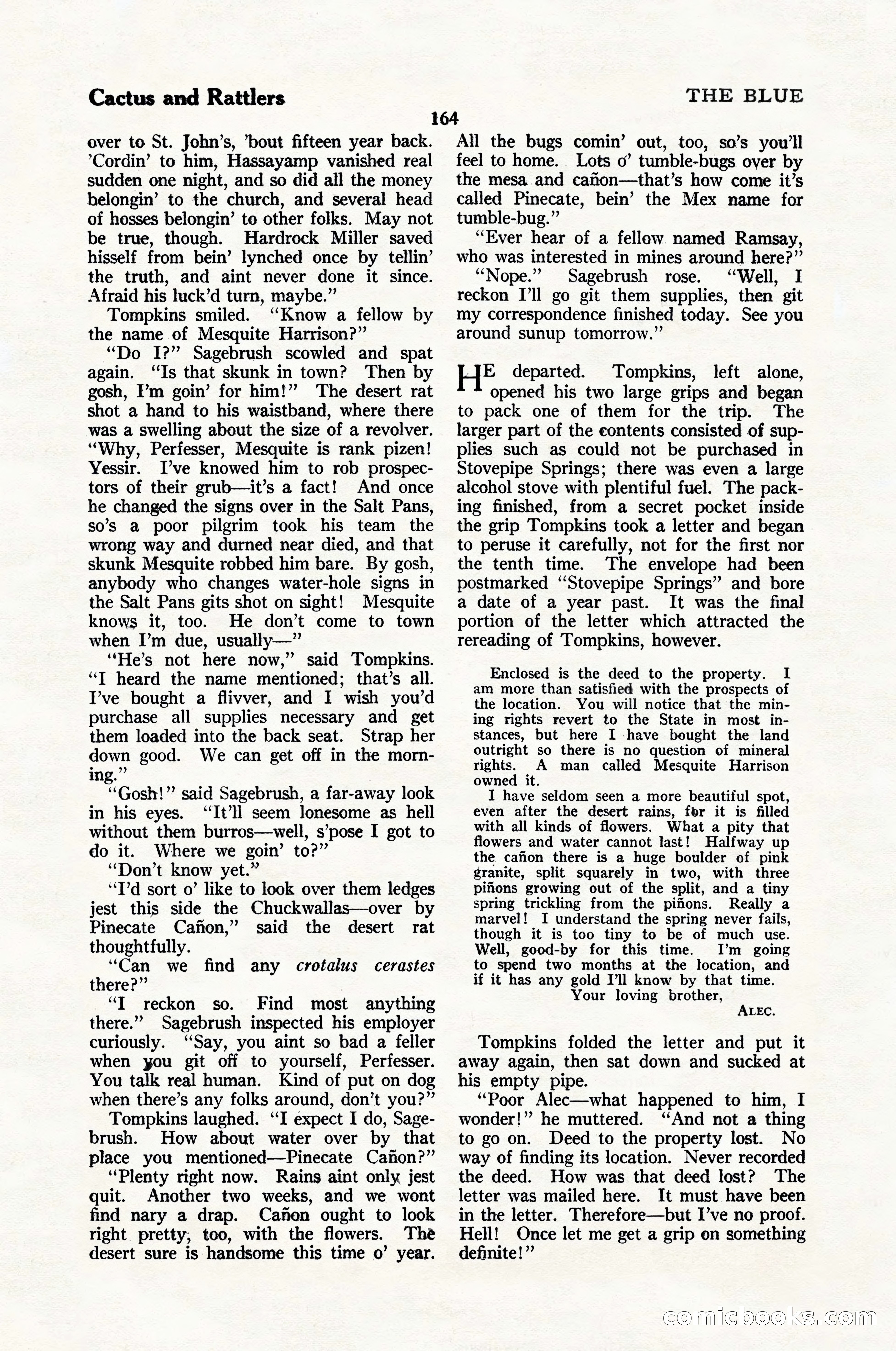 The Blue Book Magazine, January 1924 — page 170 of 216