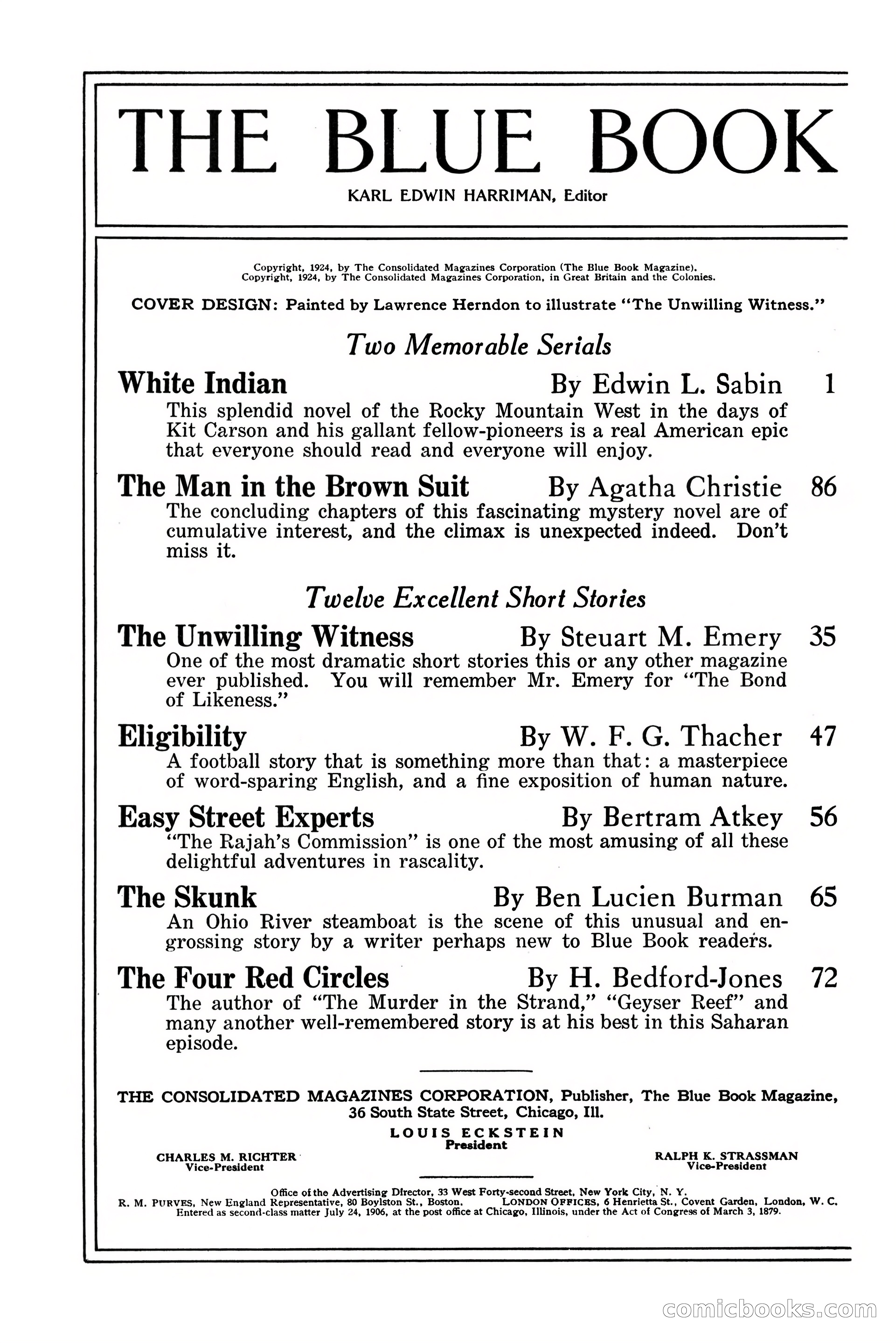 The Blue Book Magazine, November 1924 — page 4 of 212