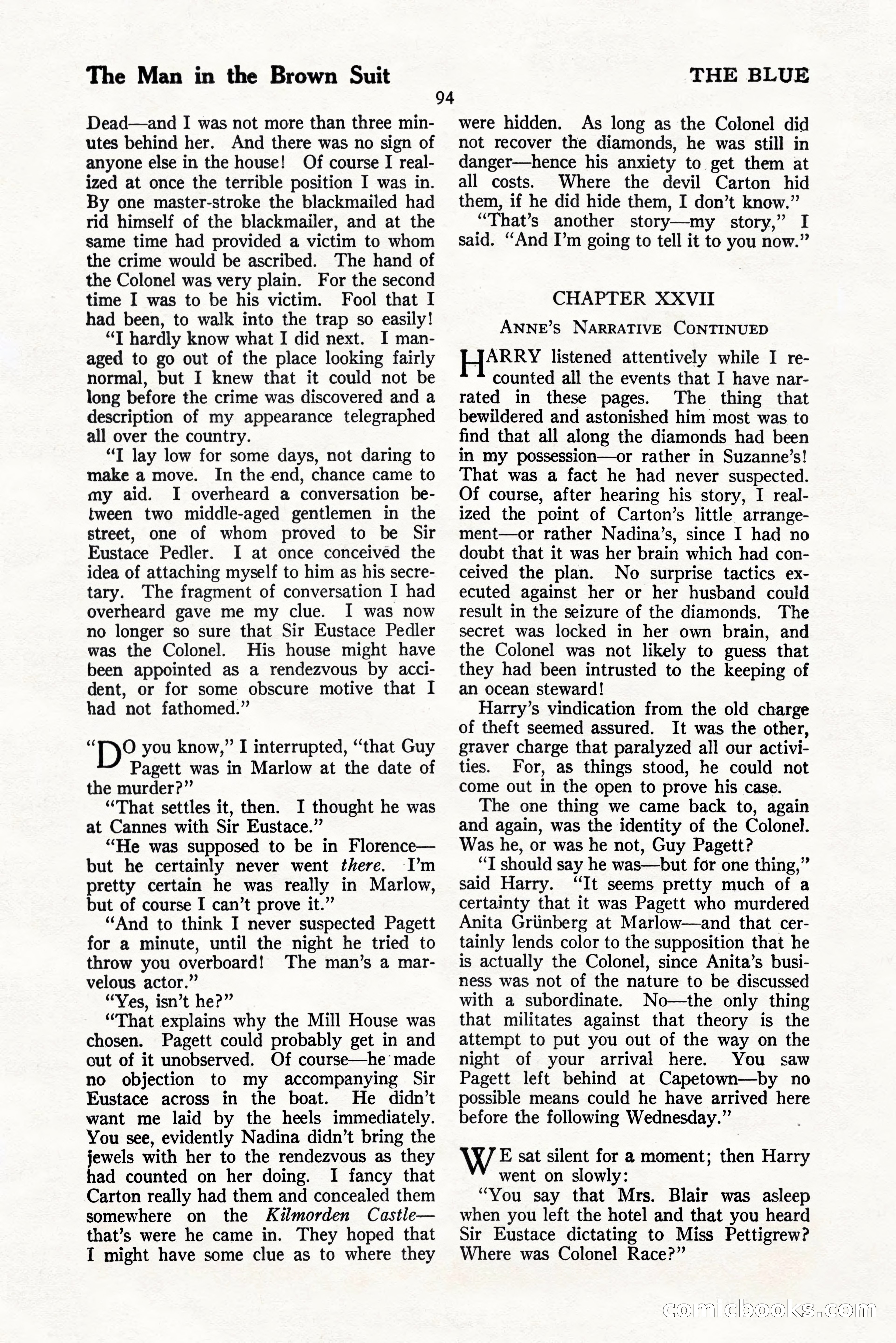 The Blue Book Magazine, November 1924 — page 100 of 212
