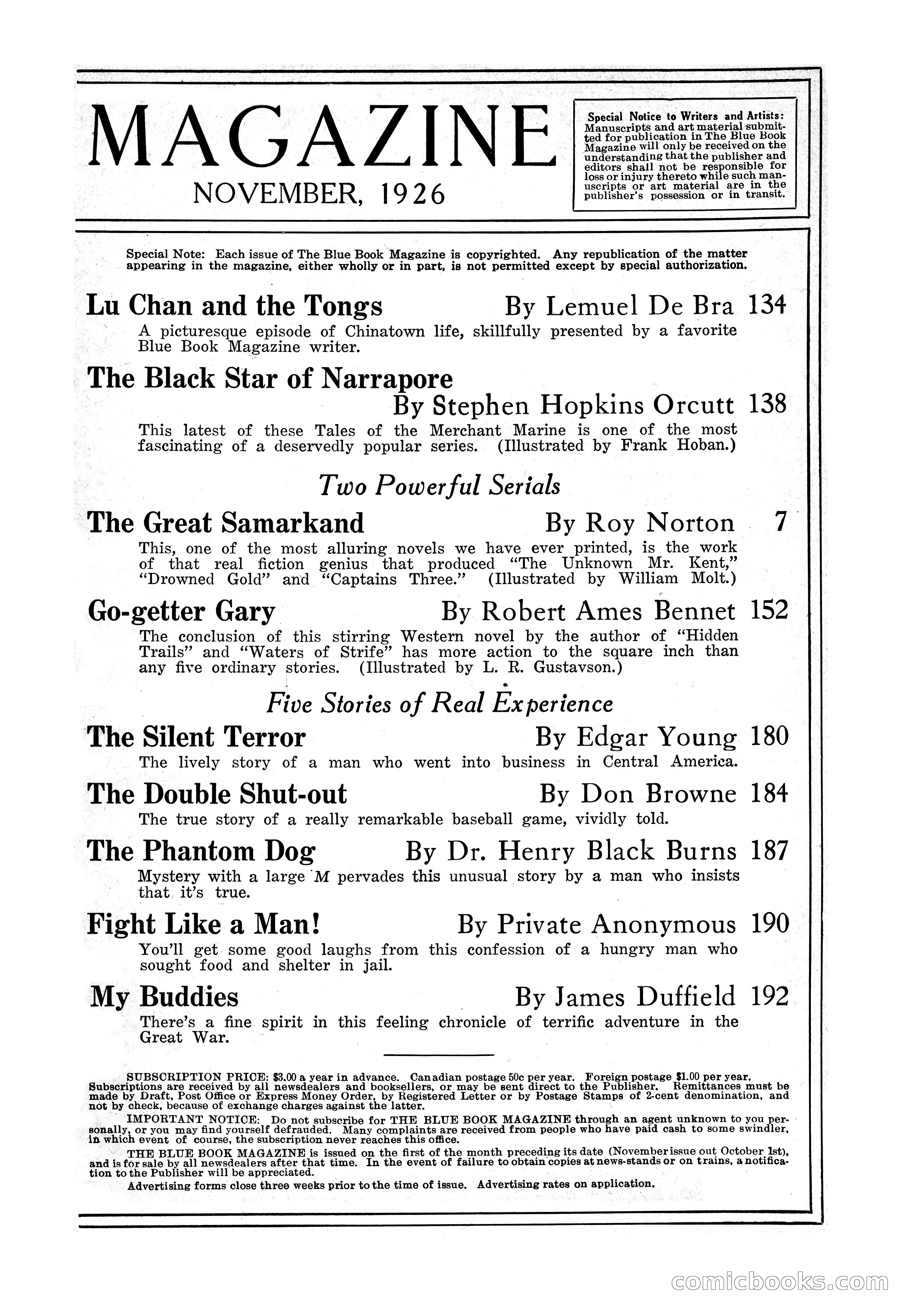 The Illustrated Blue Book Magazine, November 1926 — page 5 of 208