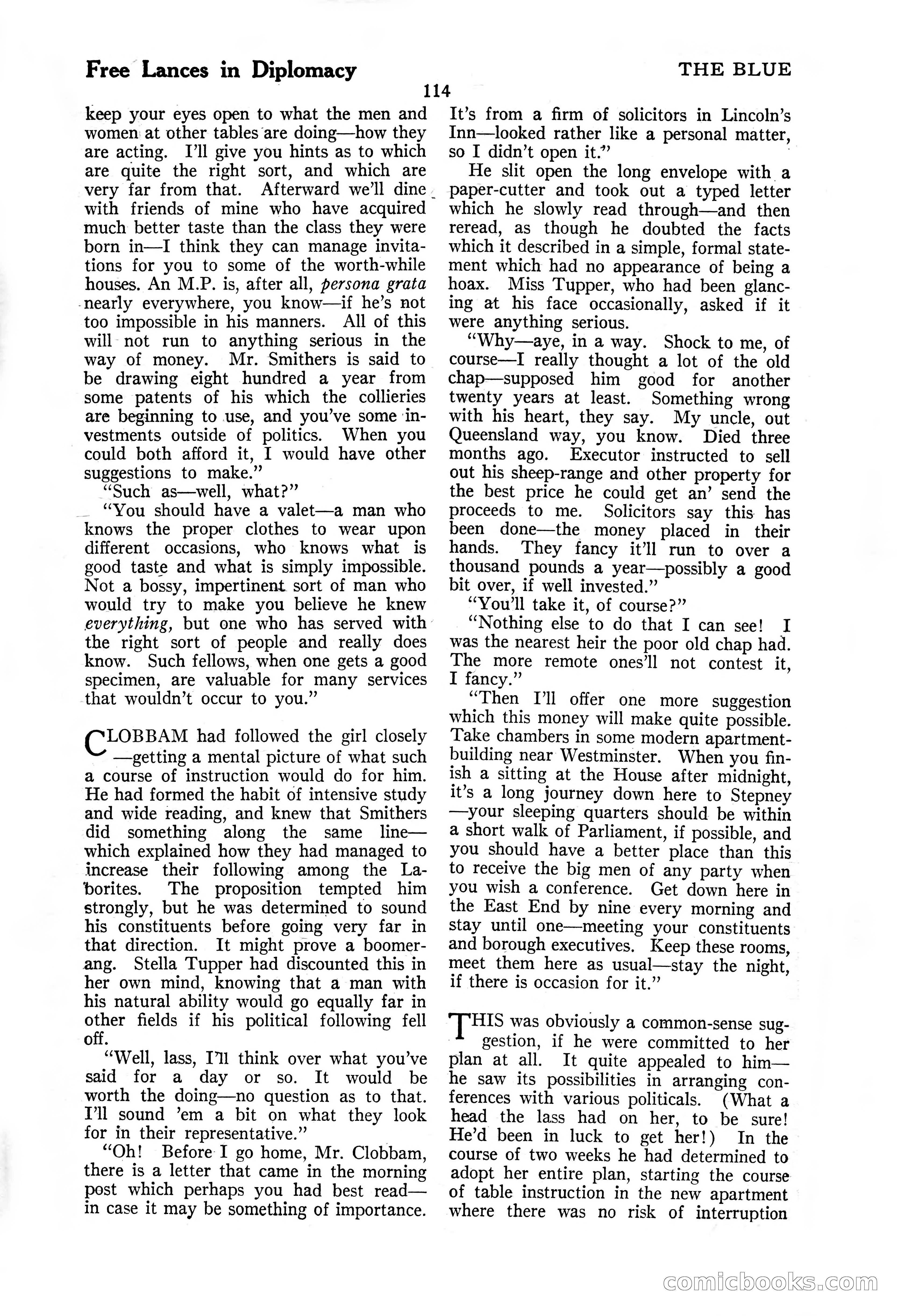 The Illustrated Blue Book Magazine, November 1926 — page 116 of 208