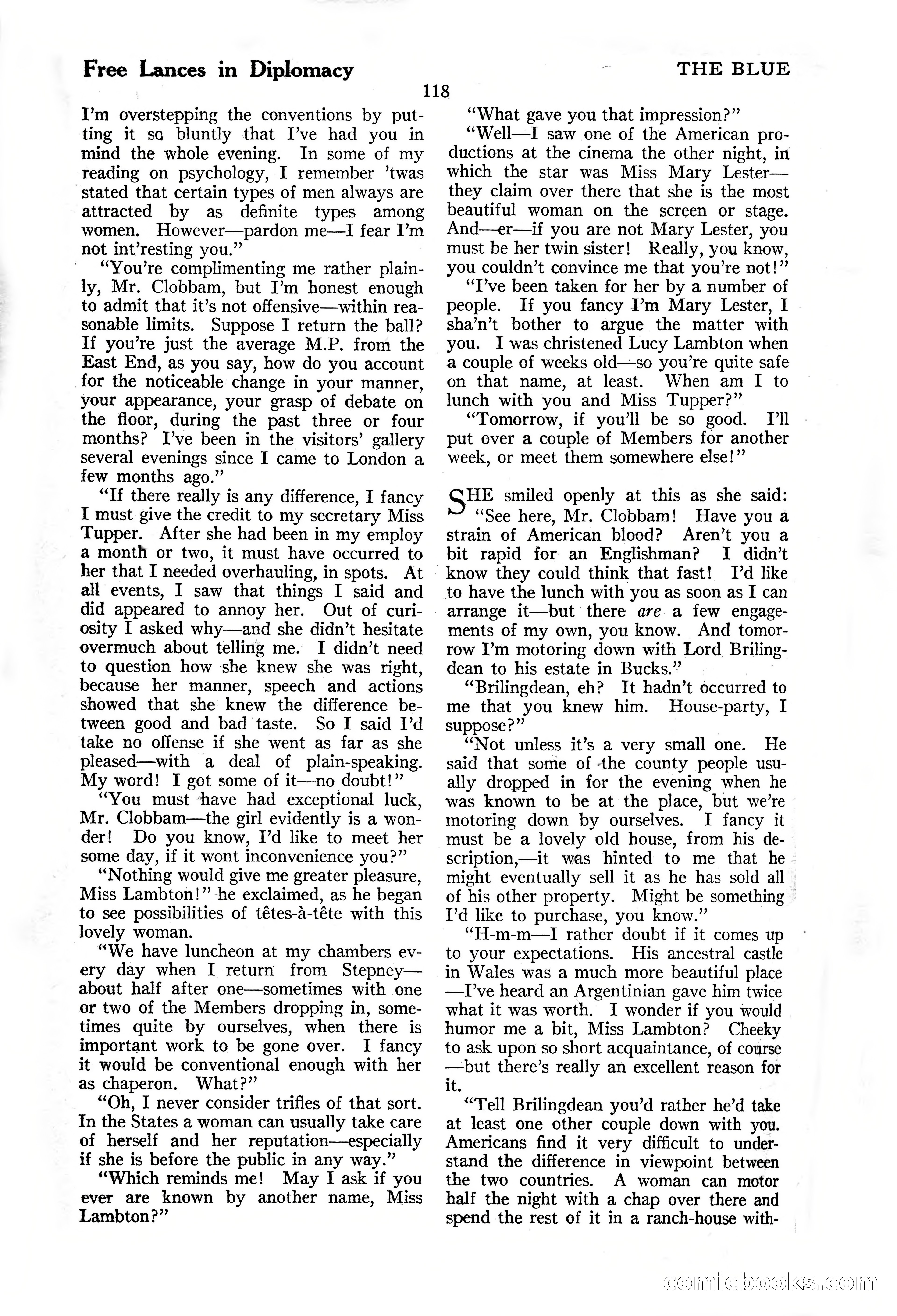 The Illustrated Blue Book Magazine, November 1926 — page 120 of 208