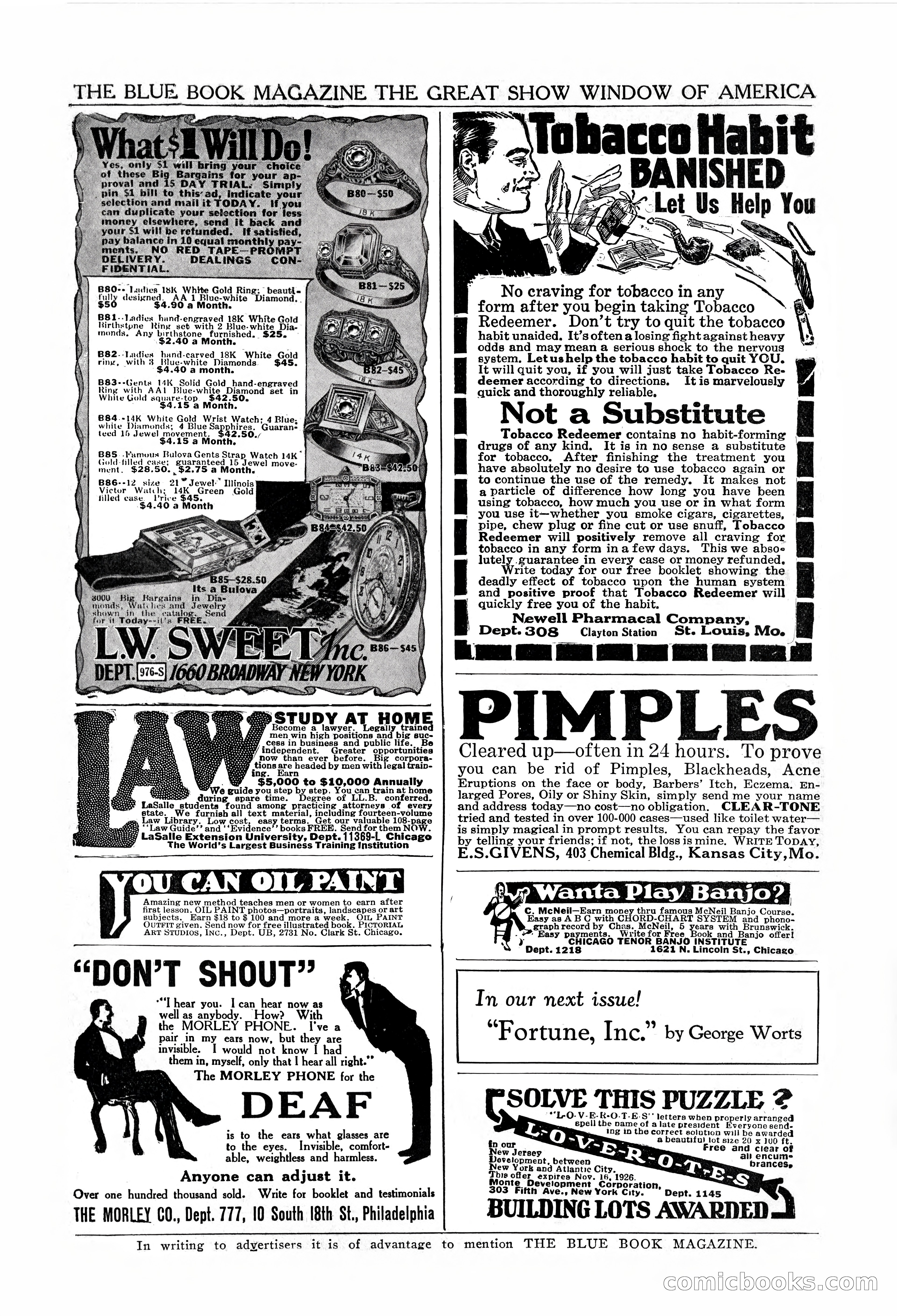 The Illustrated Blue Book Magazine, November 1926 — page 202 of 208